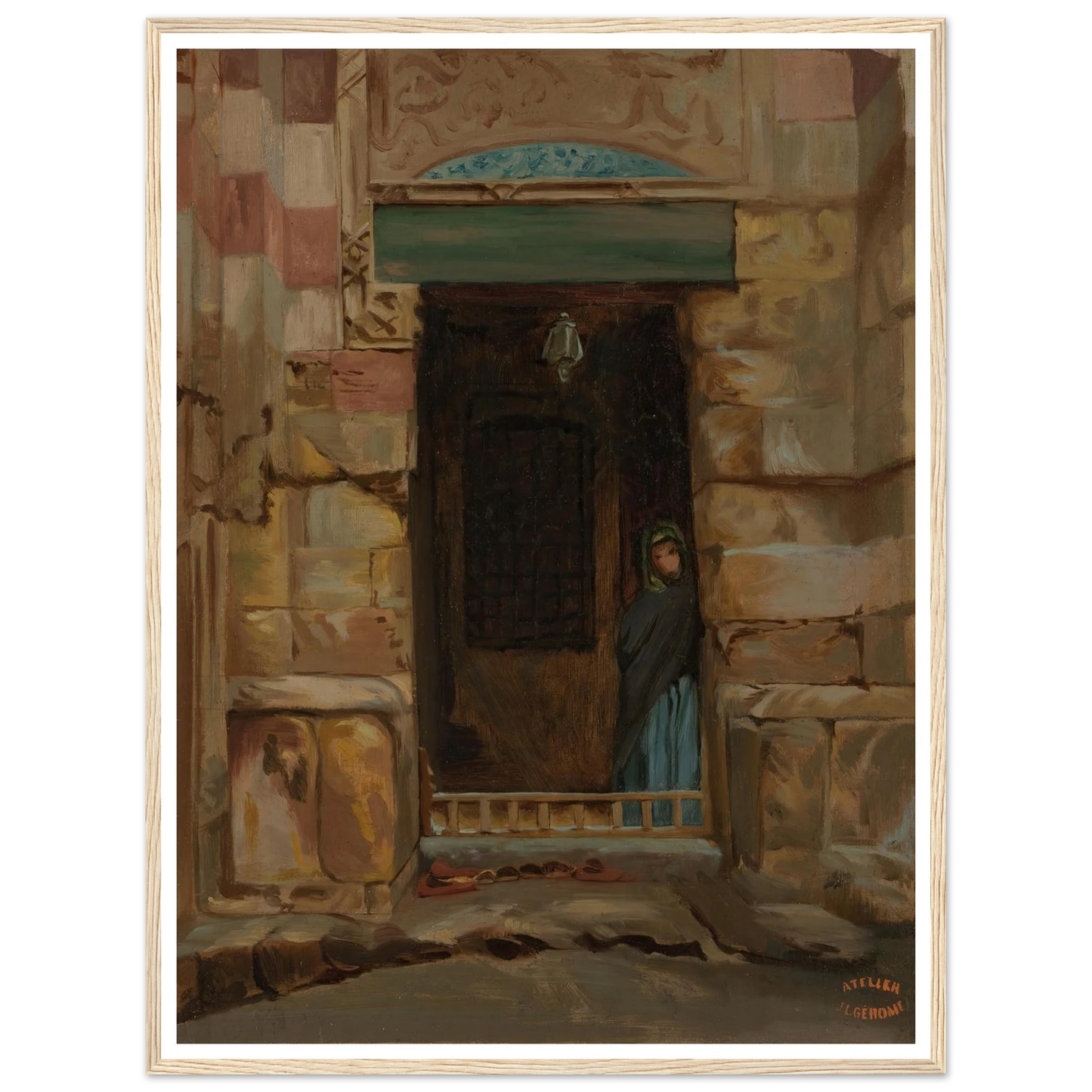 Arab Woman in a Doorway (1870) Art Print | Jean Leon Gerome-Quipham Collections