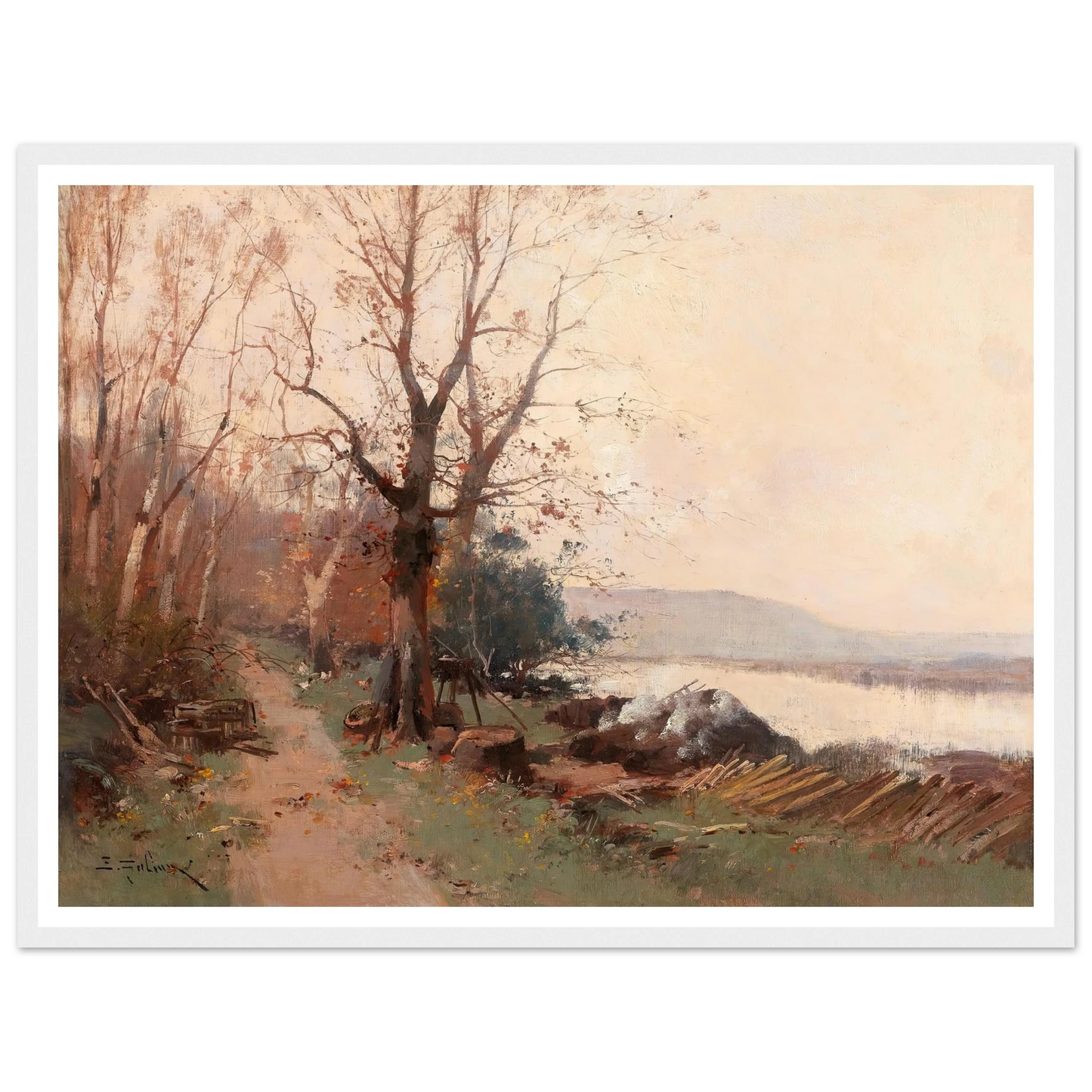 River Landscape Art Print | Eugene Galien Laloue-Quipham Collections