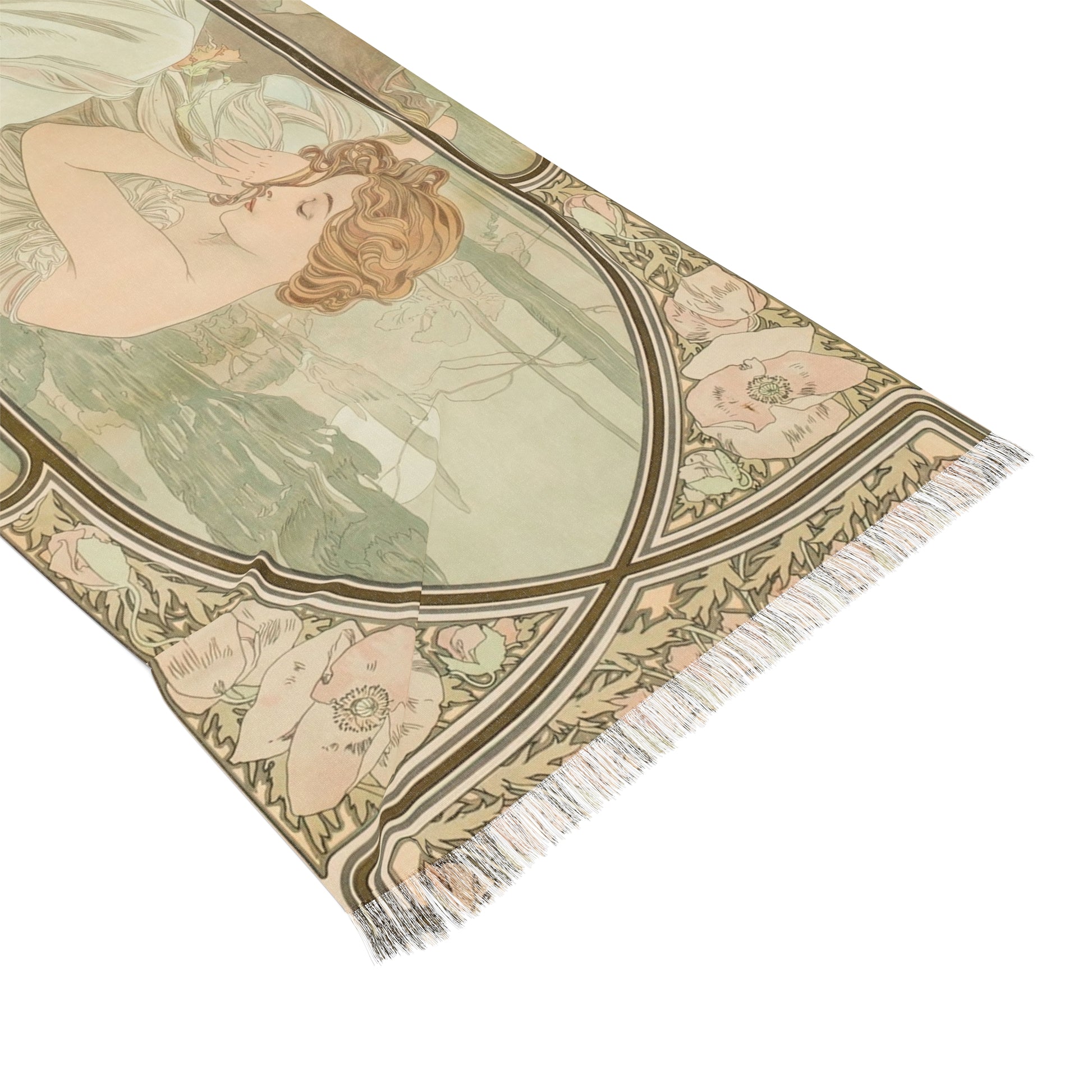 Rest of the Night | Alphonse Mucha Scarf – Art Nouveau Scarf-Quipham Collections
