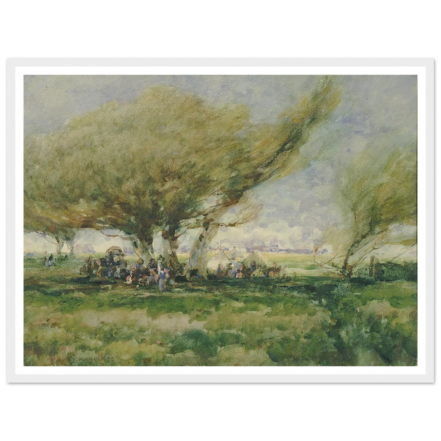A Gypsy Camp Art Print | William Henry Holmes-Quipham Collections