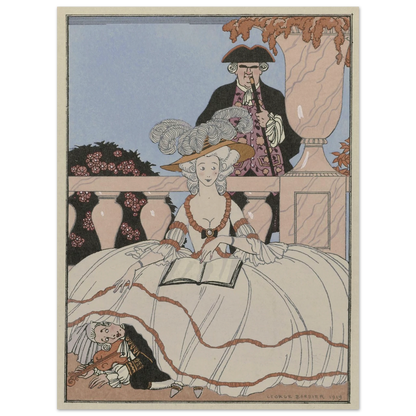 La Leçon bien apprise (1919) Art Print | George Barbier-Quipham Collections