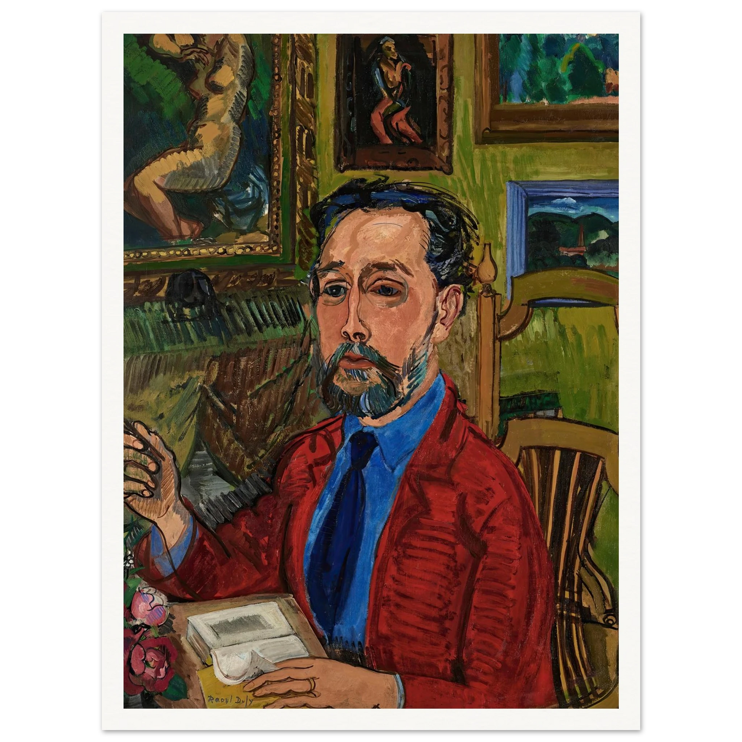 Portrait du poète Joachim Gasquet (1919) Art Print | Raoul Dufy-Quipham Collections