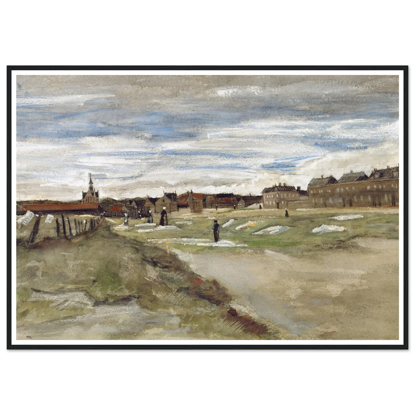 Bleachery at Scheveningen (1882) Art Print | Vincent van Gogh-Quipham Collections
