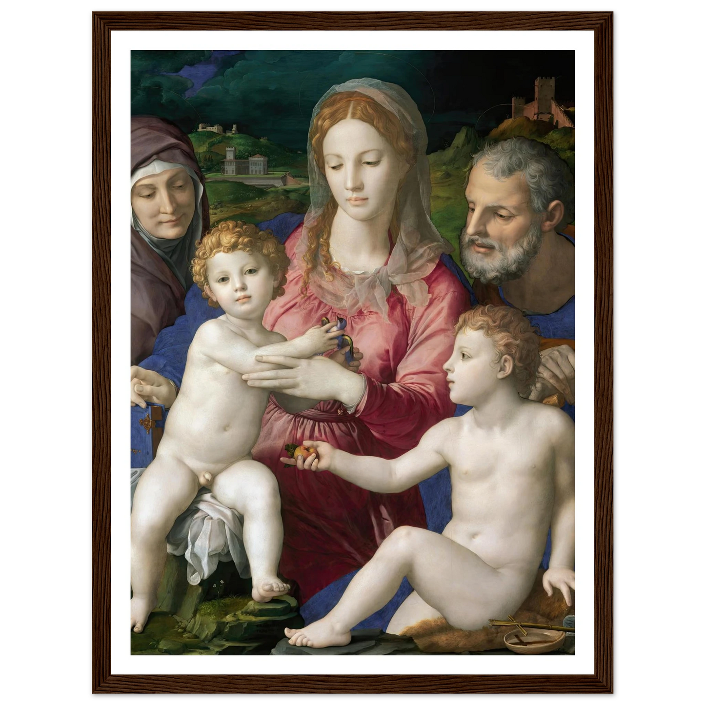 Holy Family with St. Anne and the Infant St. John (1545 - 1546) Art Print | Agnolo Bronzino-Quipham Collections