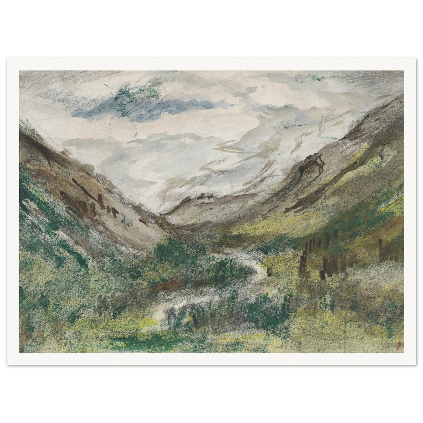 Dal met begroeide bergen (1834 - 1911) Art Print | Jozef Israels-Quipham Collections