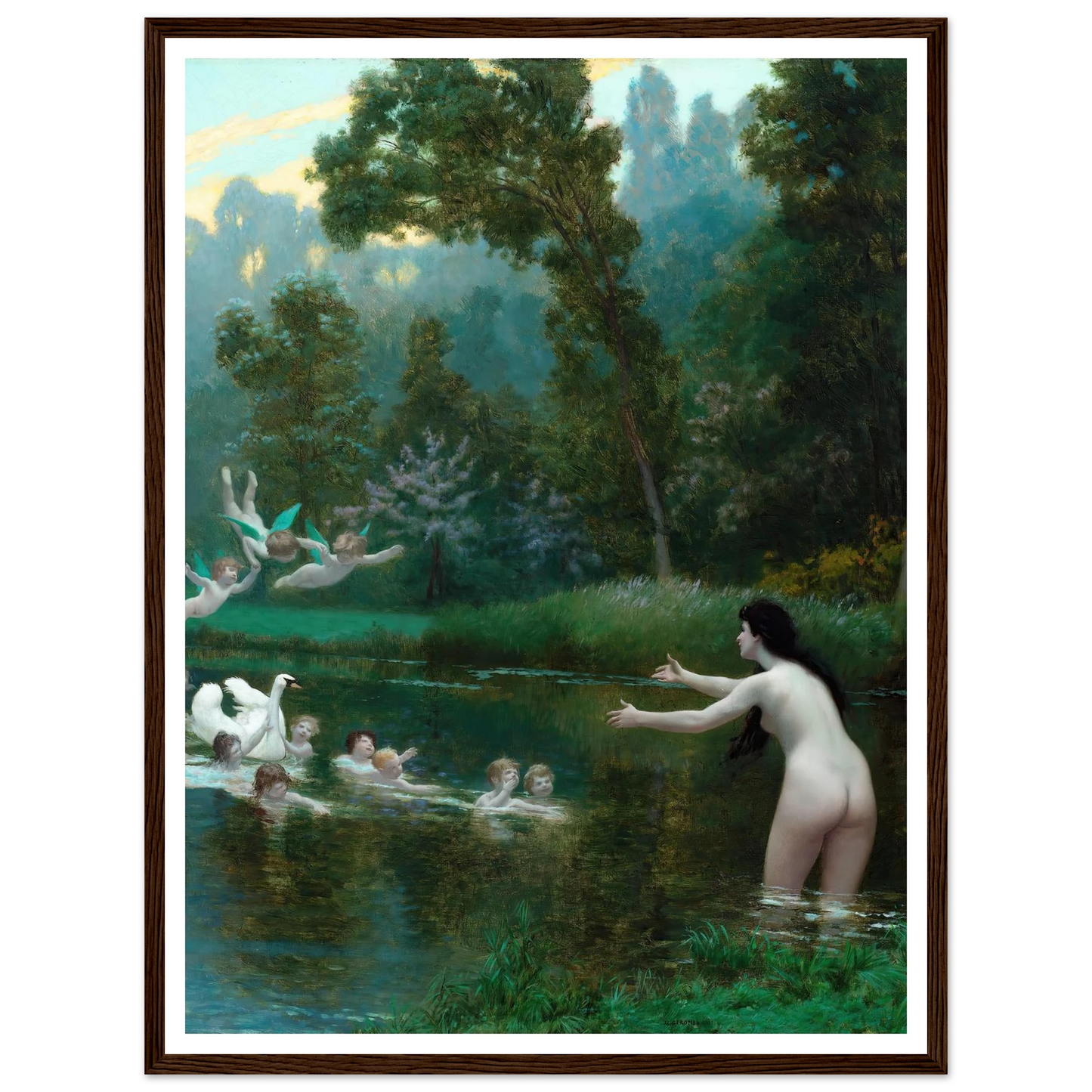 Leda And The Swan (1895) Art Print | Jean Leon Gerome-Quipham Collections