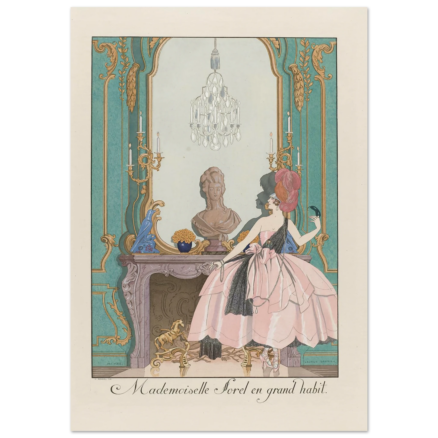 Mademoiselle Sorel en grand habit (1924) Art Print | George Barbier-Quipham Collections