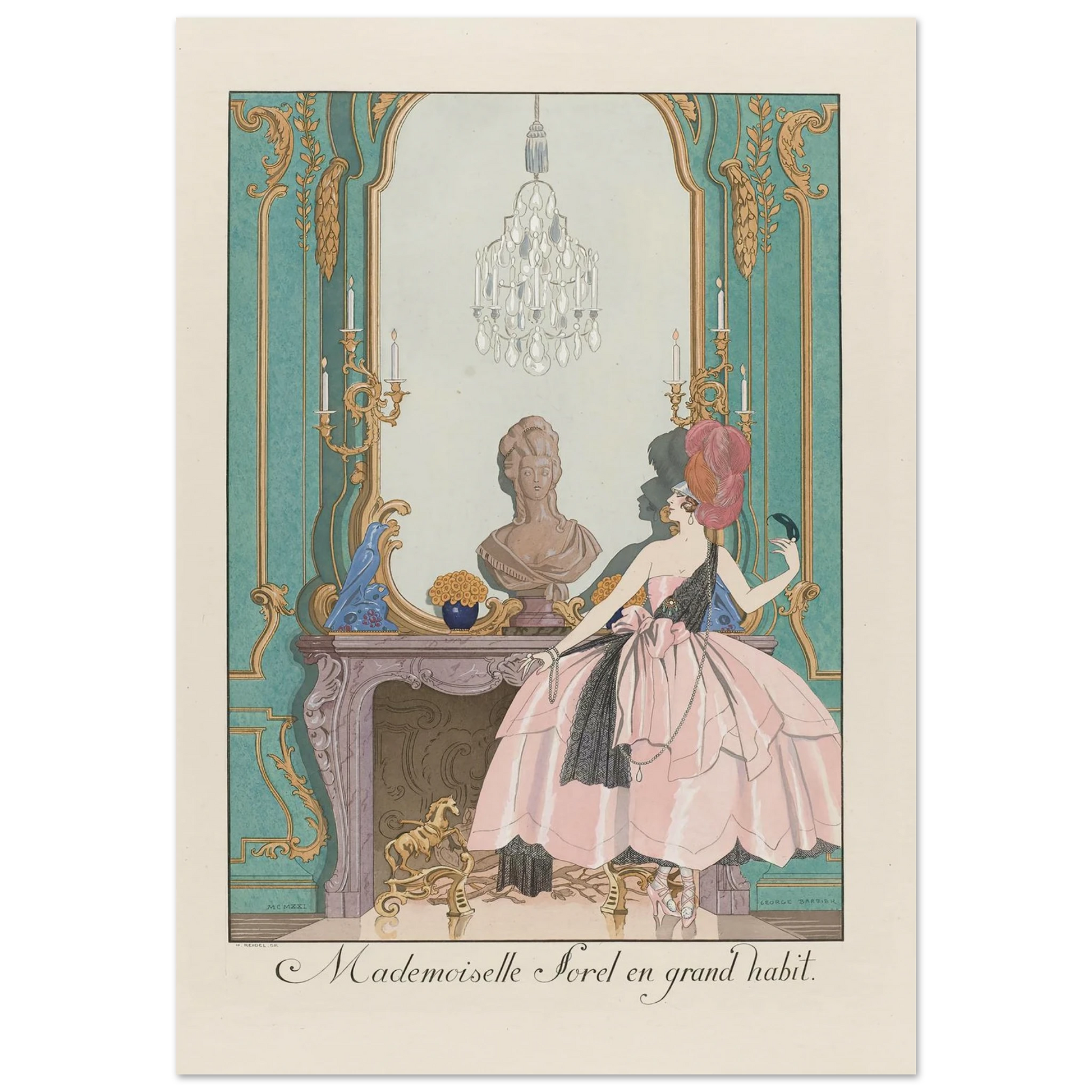 Mademoiselle Sorel en grand habit (1924) Art Print | George Barbier-Quipham Collections