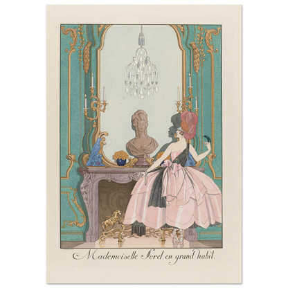 Mademoiselle Sorel en grand habit (1924) Art Print | George Barbier-Quipham Collections