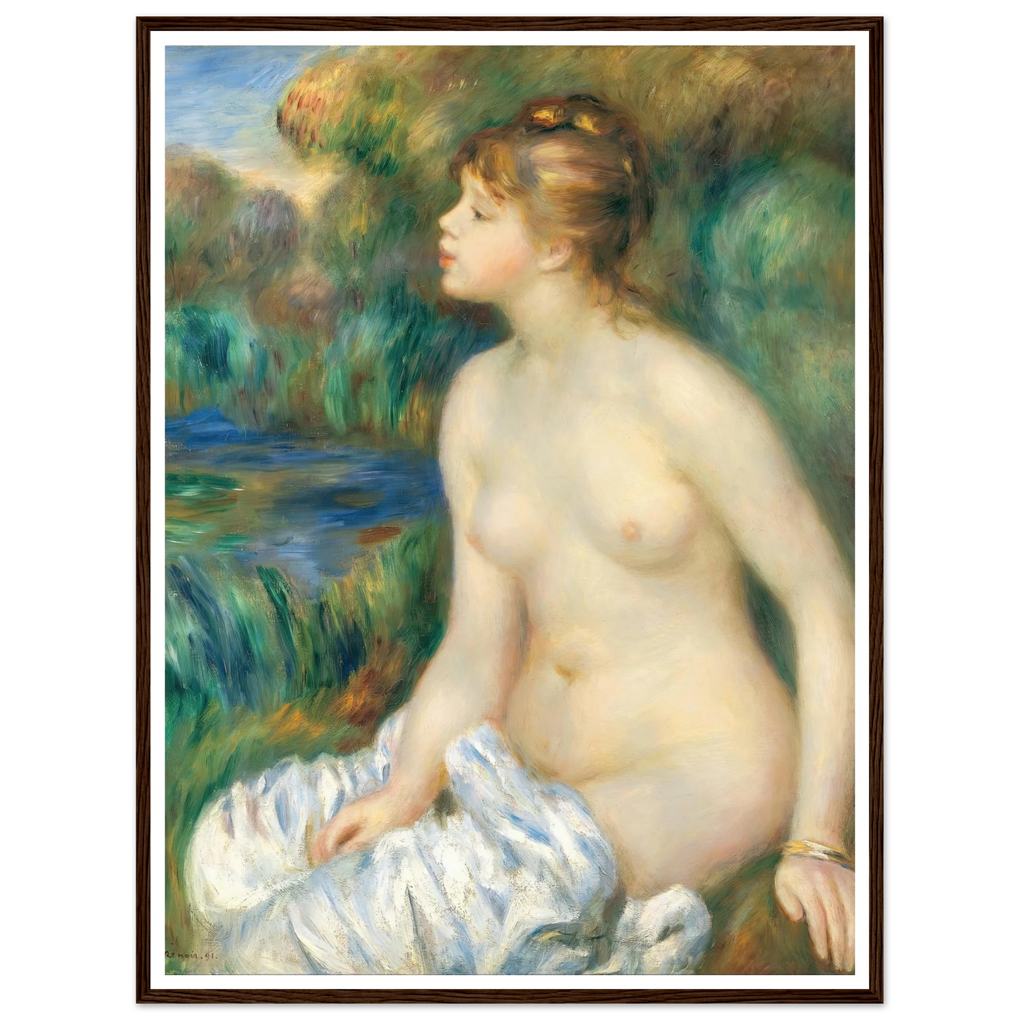 Bather (1891) Art Print | Pierre Auguste Renoir-Quipham Collections