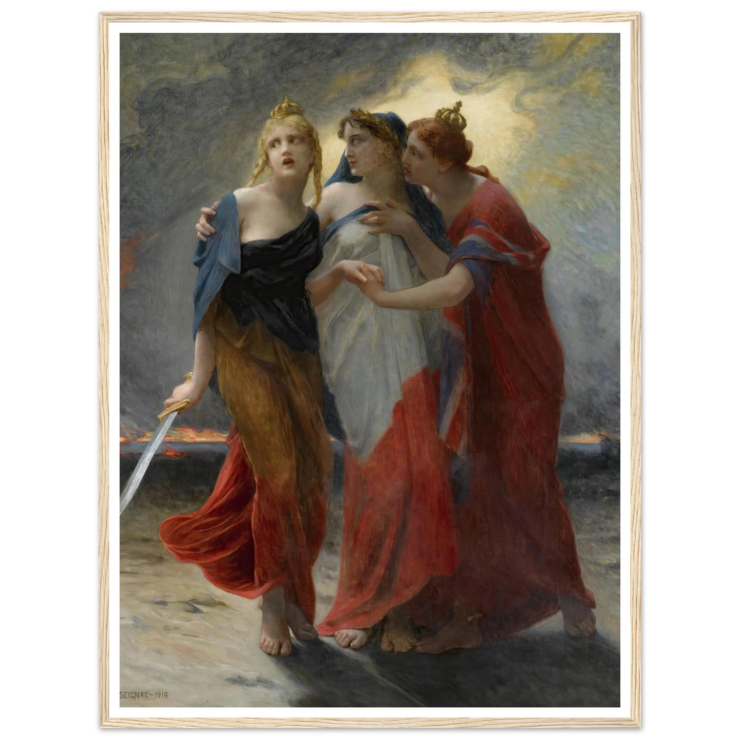 La Belgique, La France Et L’angleterre Devant L’invasion Allemande (1914) Art Print | Guillaume Seignac-Quipham Collections