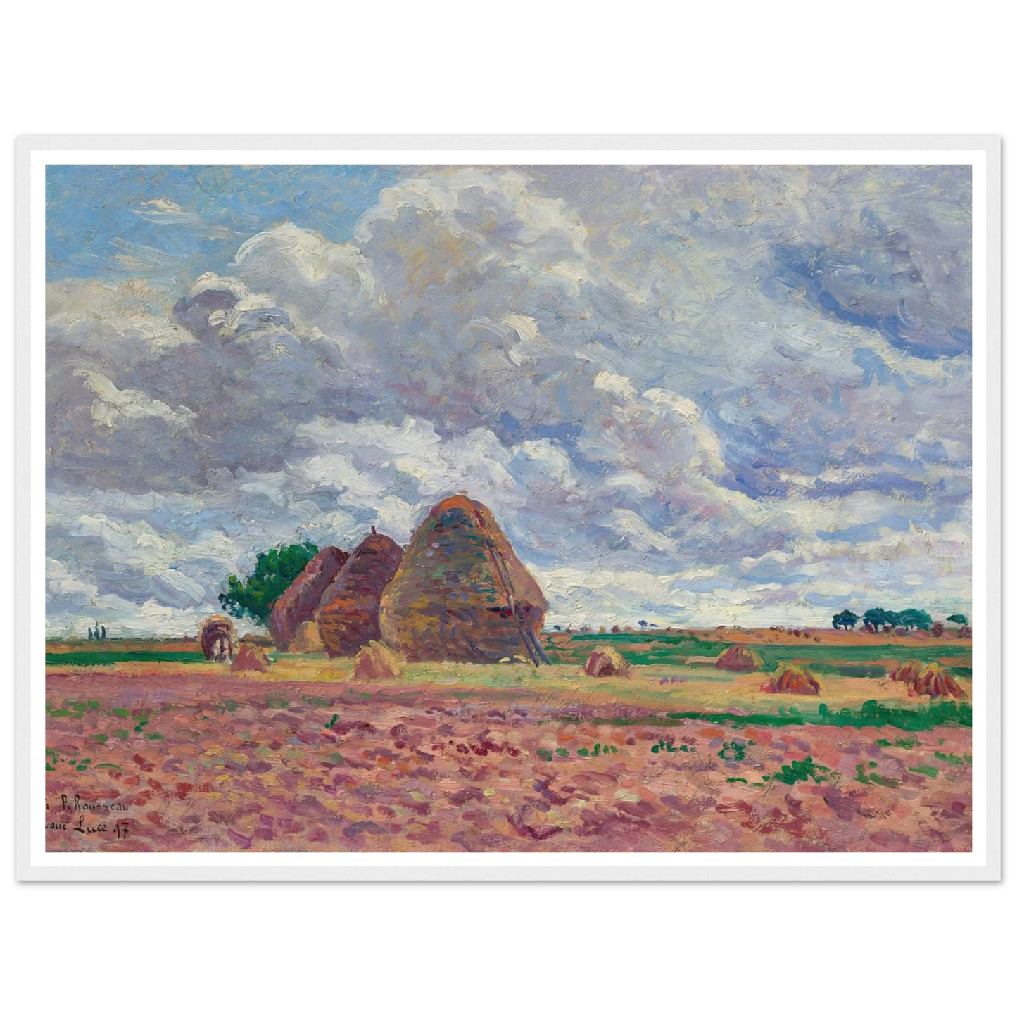 Éragny, Les Meules (1897) Art Print | Maximilien Luce-Quipham Collections