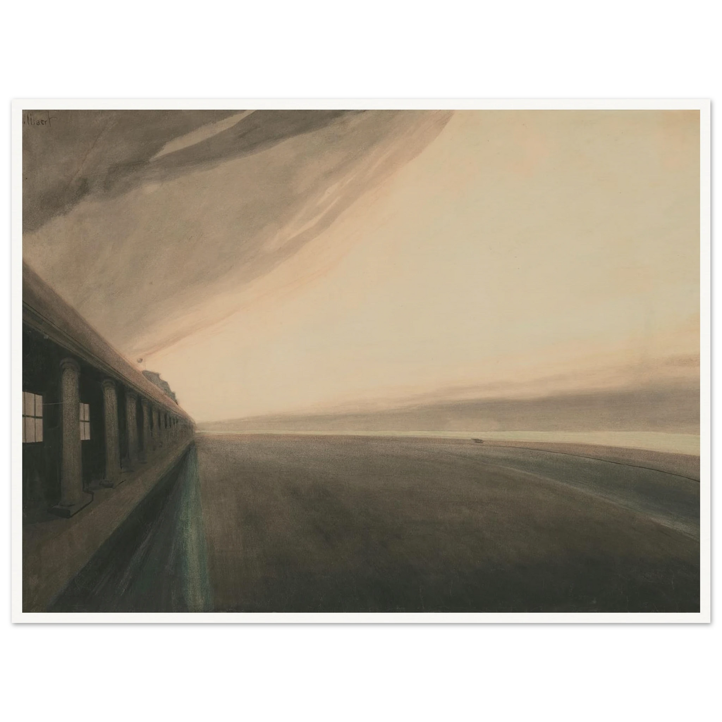 Galeries royales d’Ostende et plage, après l’orage (1907) Art Print | Leon Spilliaert-Quipham Collections