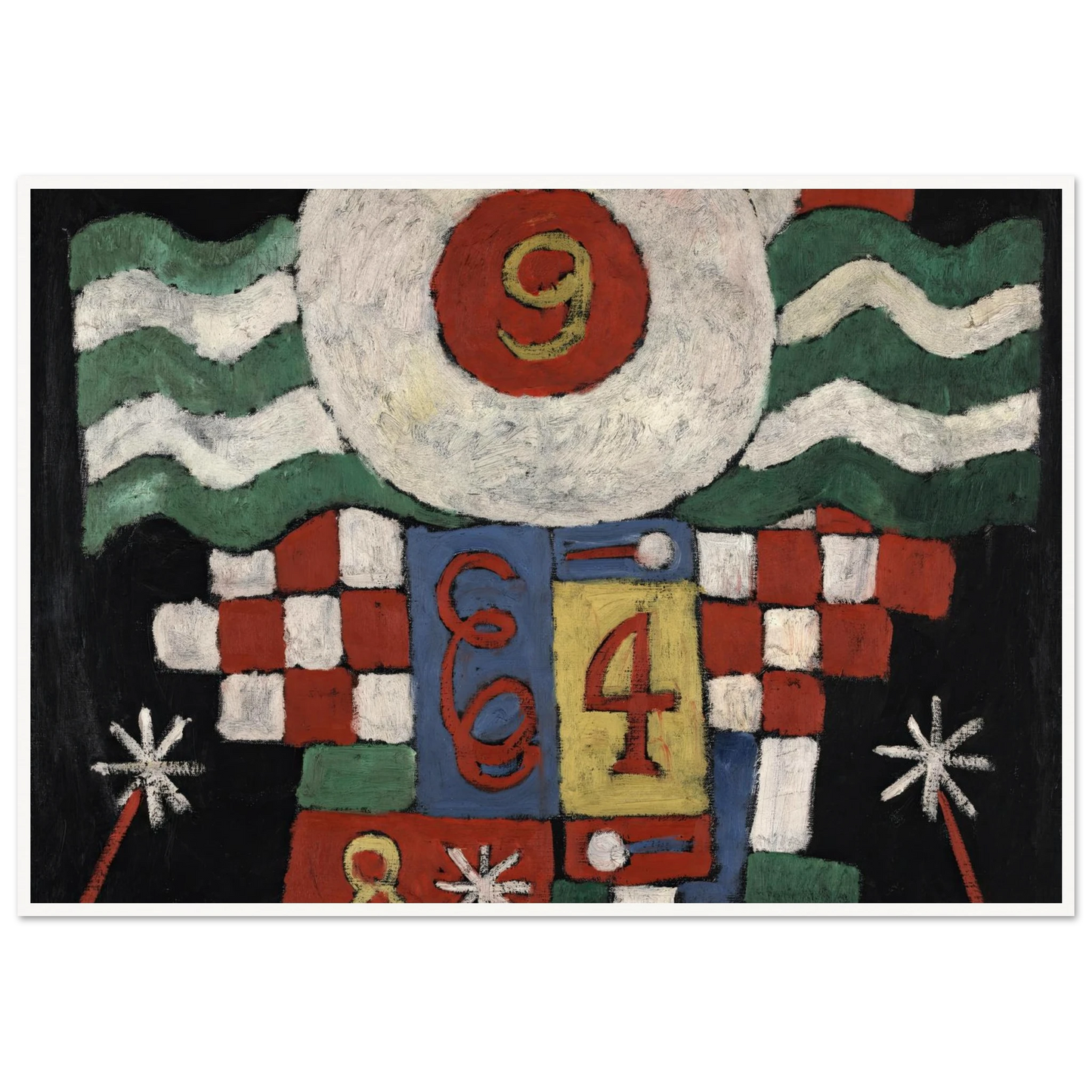 Collection of Numbers, Designs and Letters Seen by Me at the Beginning of the War in Berlin–Military in Nature (ca. 1915) Art Print | Marsden Hartley-Quipham Collections