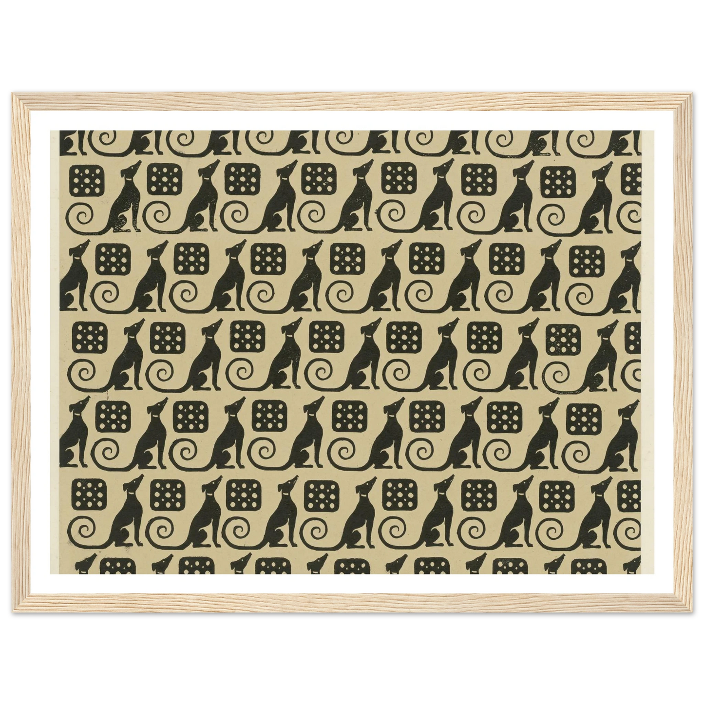 Buntpapier (Hunde) (1902 - 1906) Art Print | Maria von Uchatius-Quipham Collections