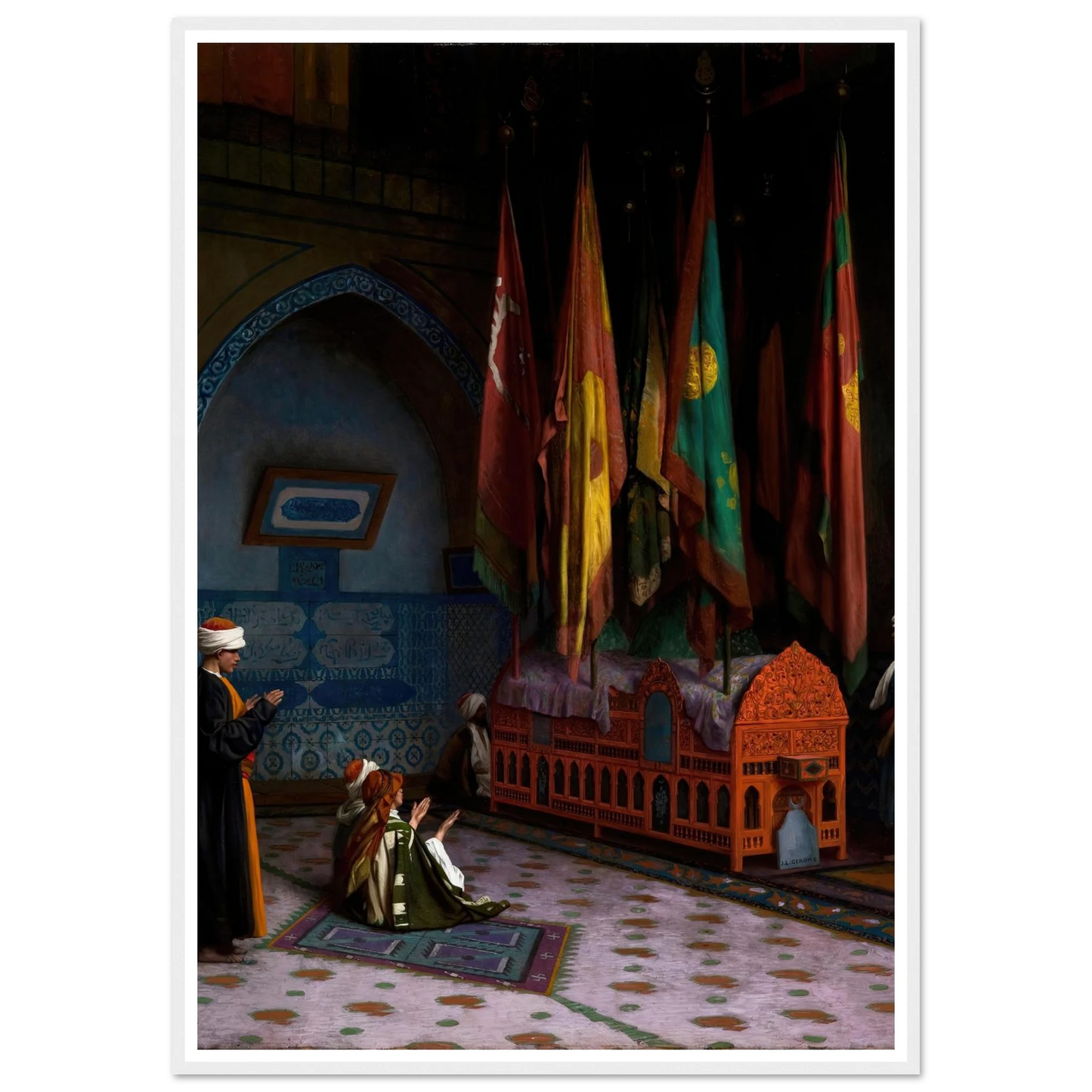 The Sentinel at the Sultan’s Tomb (1824–1904) Art Print | Jean Leon Gerome-Quipham Collections