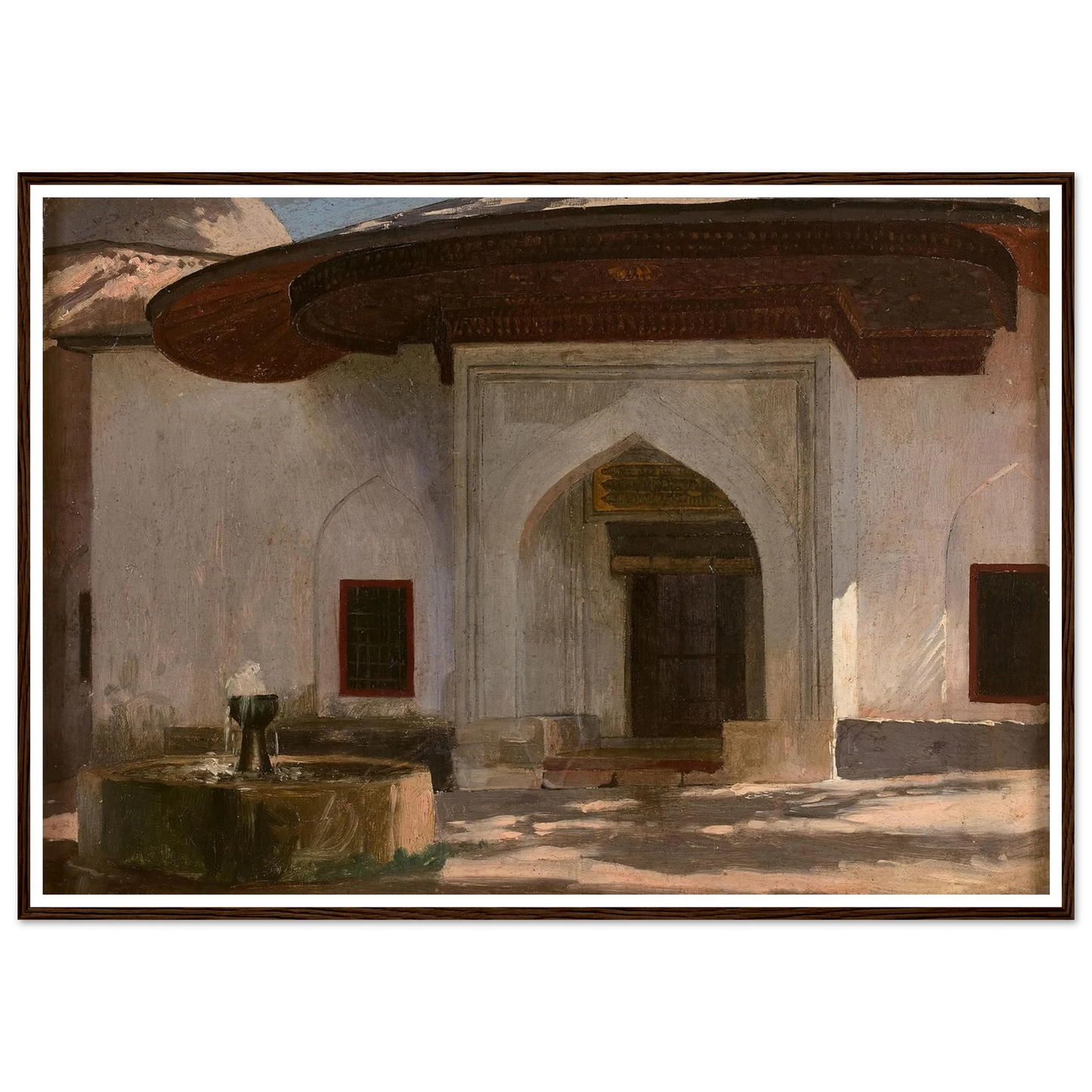 Fontaine à l’entrée d’un monument, probablement en Egypte Art Print | Jean Leon Gerome-Quipham Collections