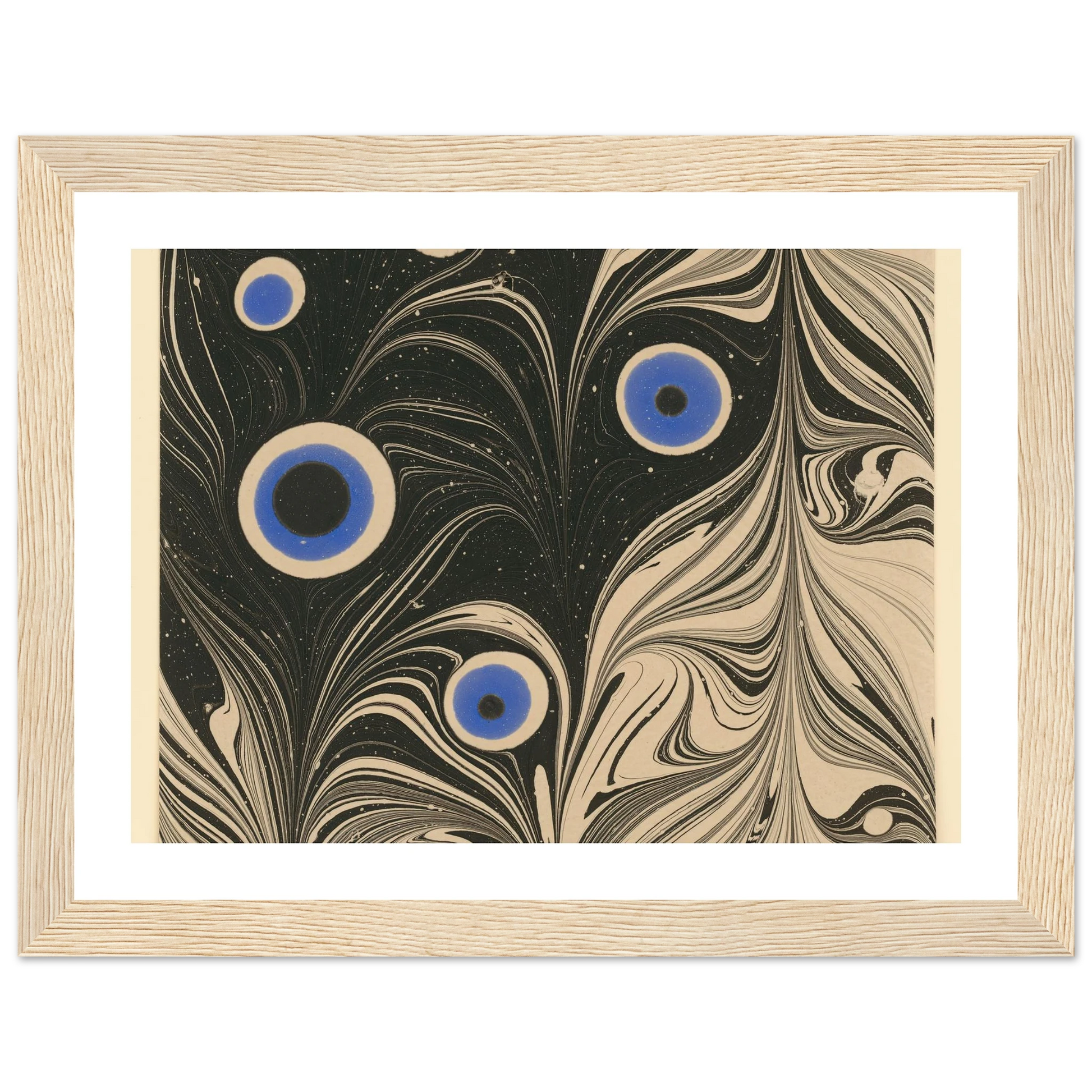 Marmorpapier (Pfauenfederornament) (1903 - 1907) Art Print | Josef Hoffmann-Quipham Collections