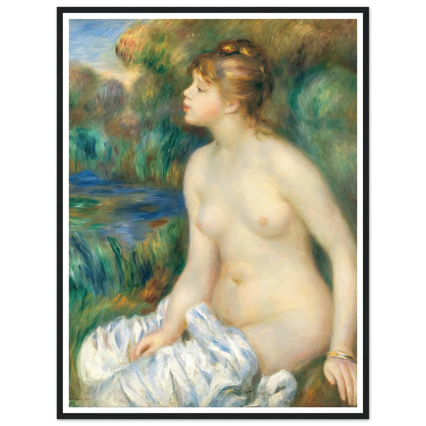 Bather (1891) Art Print | Pierre Auguste Renoir-Quipham Collections