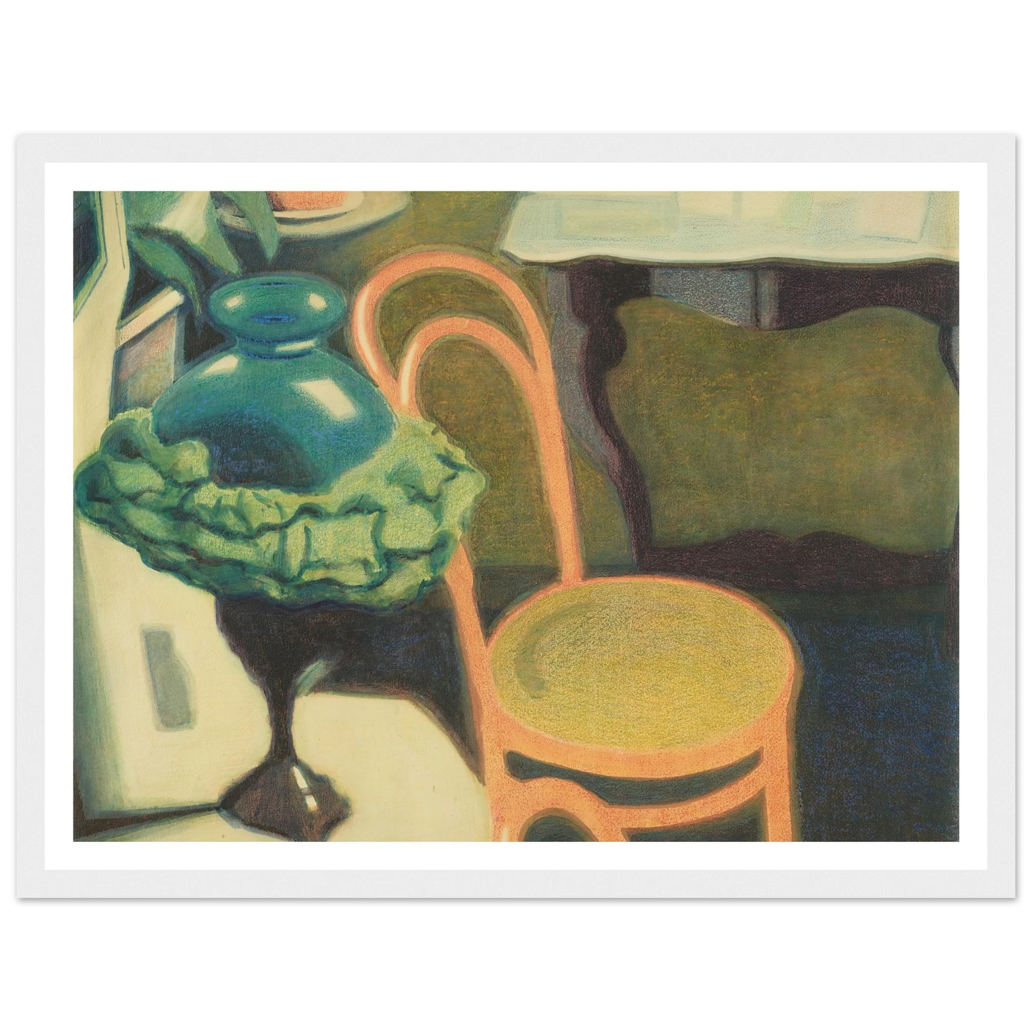 Interieur met stoel en opaline lamp (1909) Art Print | Leon Spilliaert-Quipham Collections