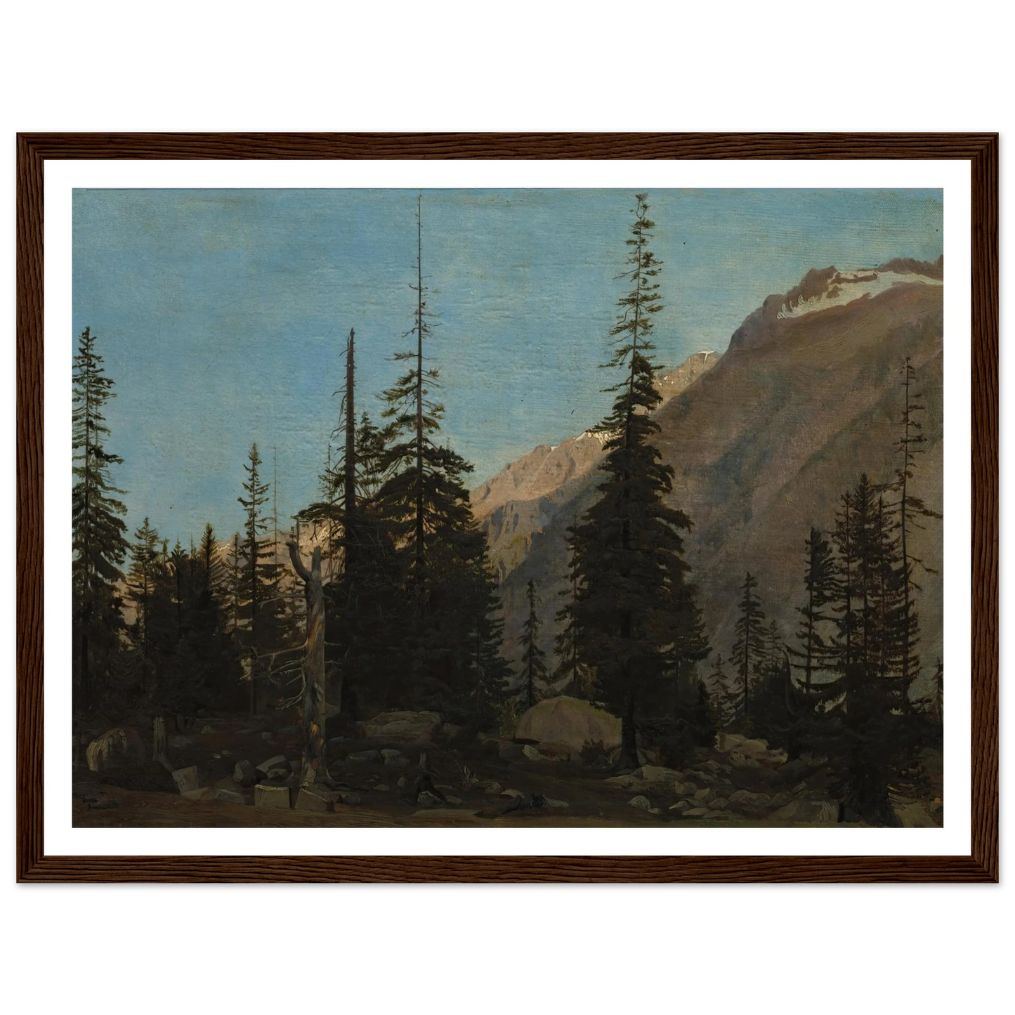 Alpine Landscape, The Handegg, Switzerland (1850s) Art Print | Jean Leon Gerome-Quipham Collections