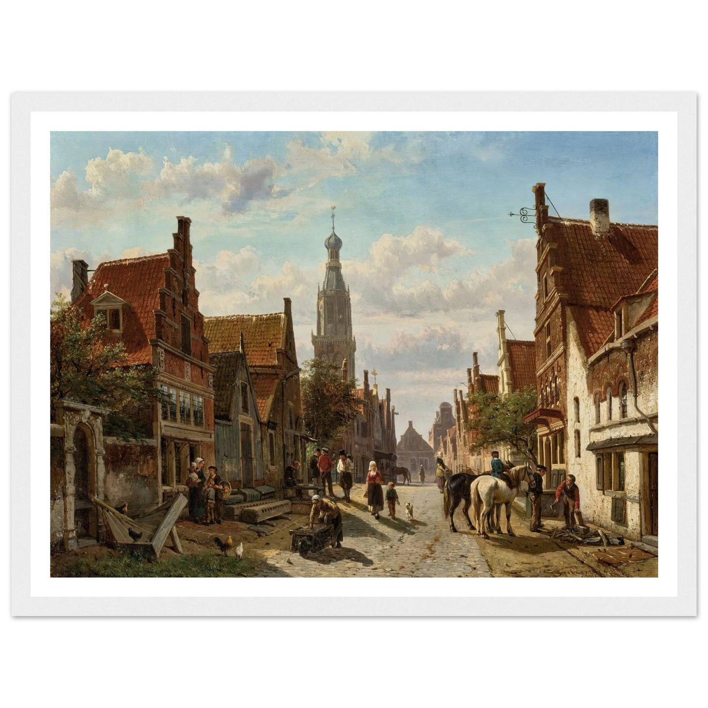 De Vijzelstraat te Enkhuizen (1866) Art Print | Cornelis Springer-Quipham Collections