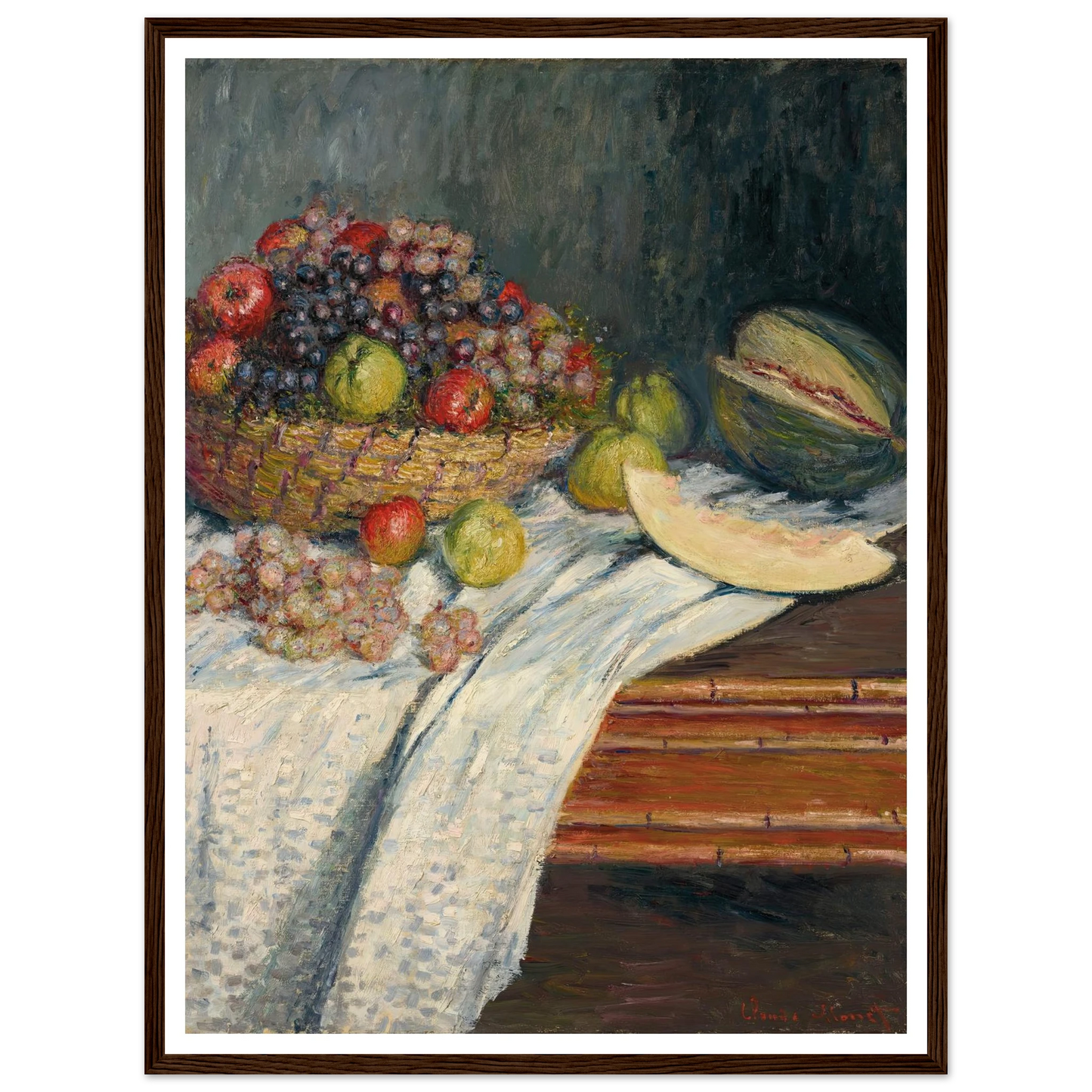 Nature morte au melon d’Espagne (1879) Art Print | Claude Monet-Quipham Collections