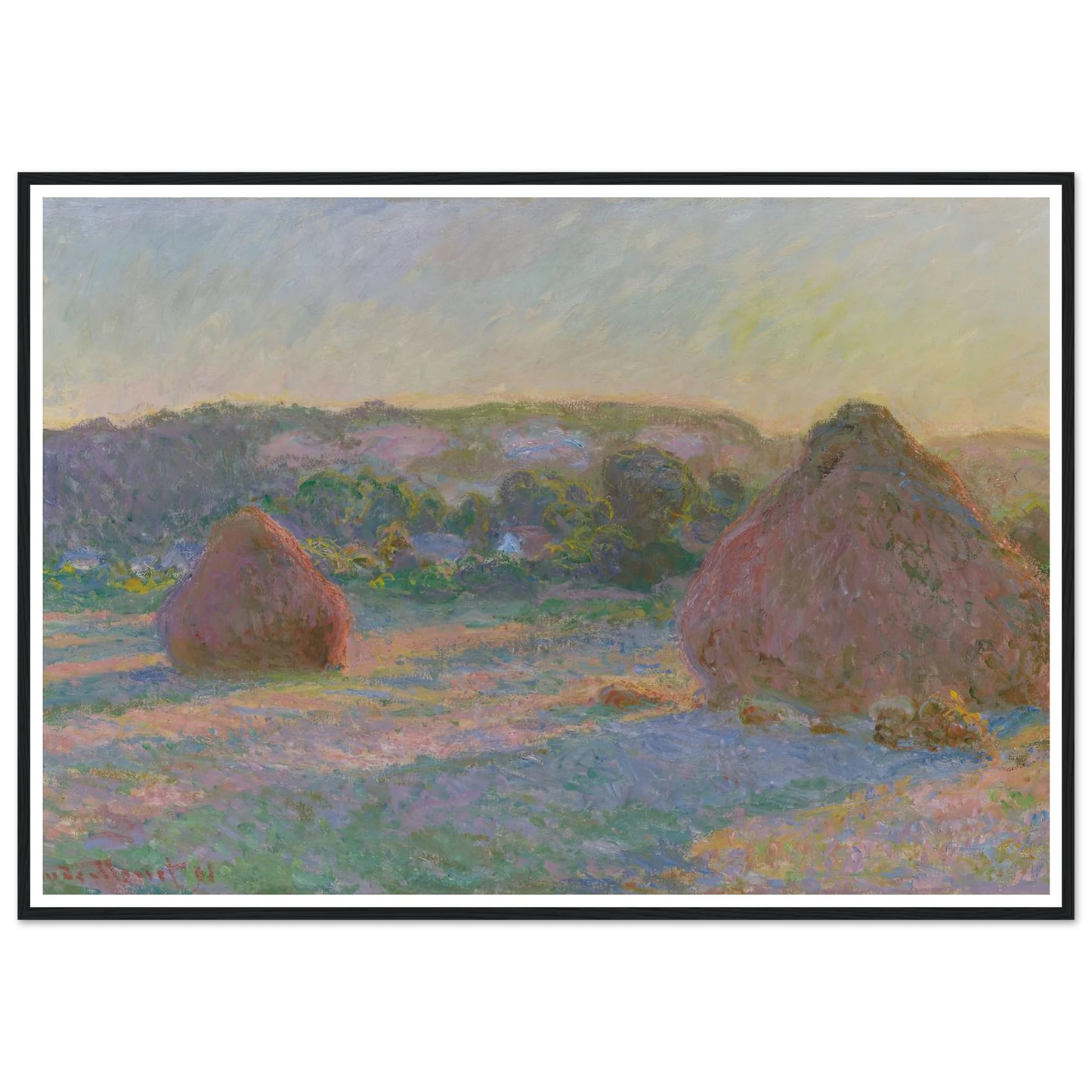 Stacks of Wheat (End of Summer) (1890-91) Art Print | Claude Monet-Quipham Collections