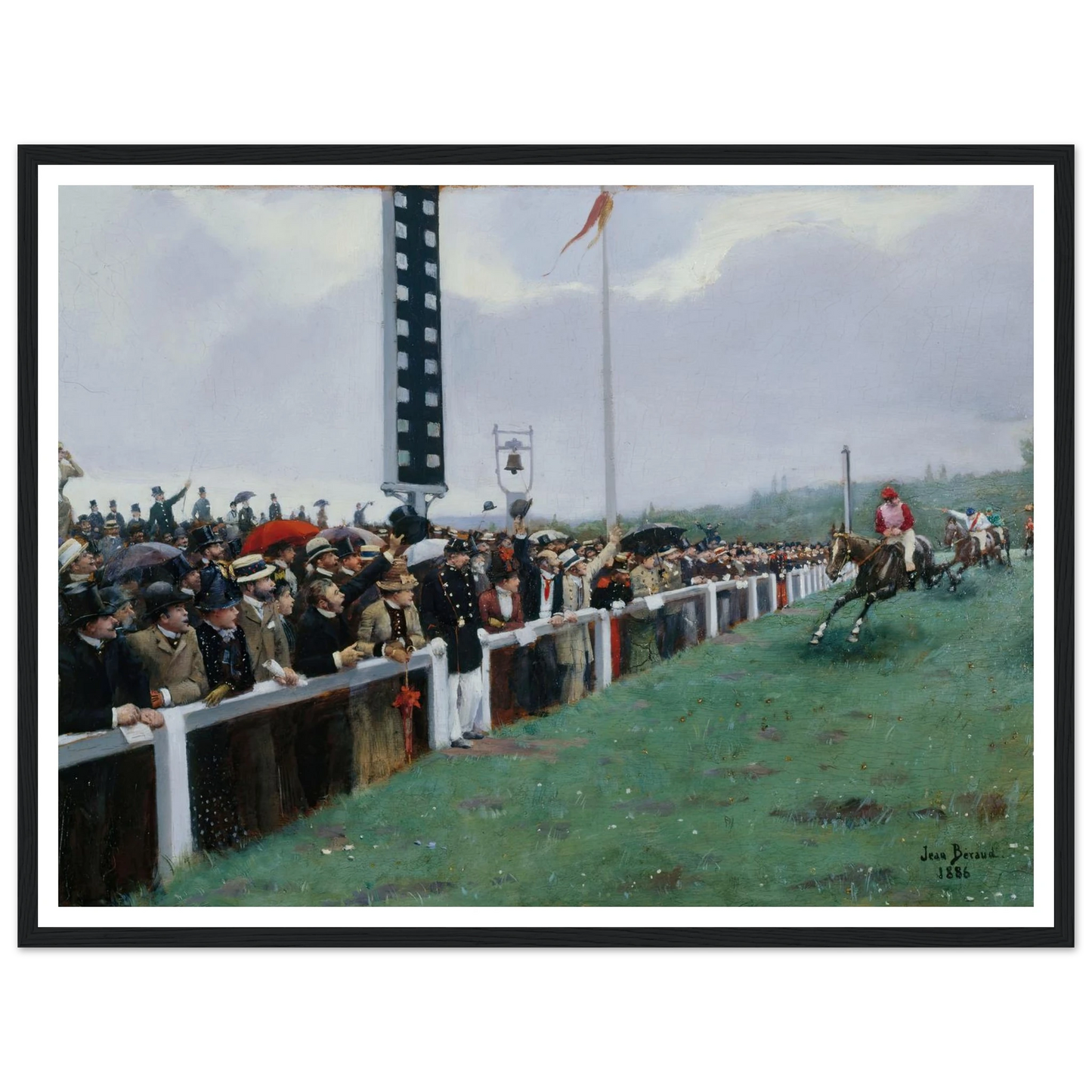 Courses à Longchamp ; l’arrivée au poteau (1886) Art Print | Jean Beraud-Quipham Collections
