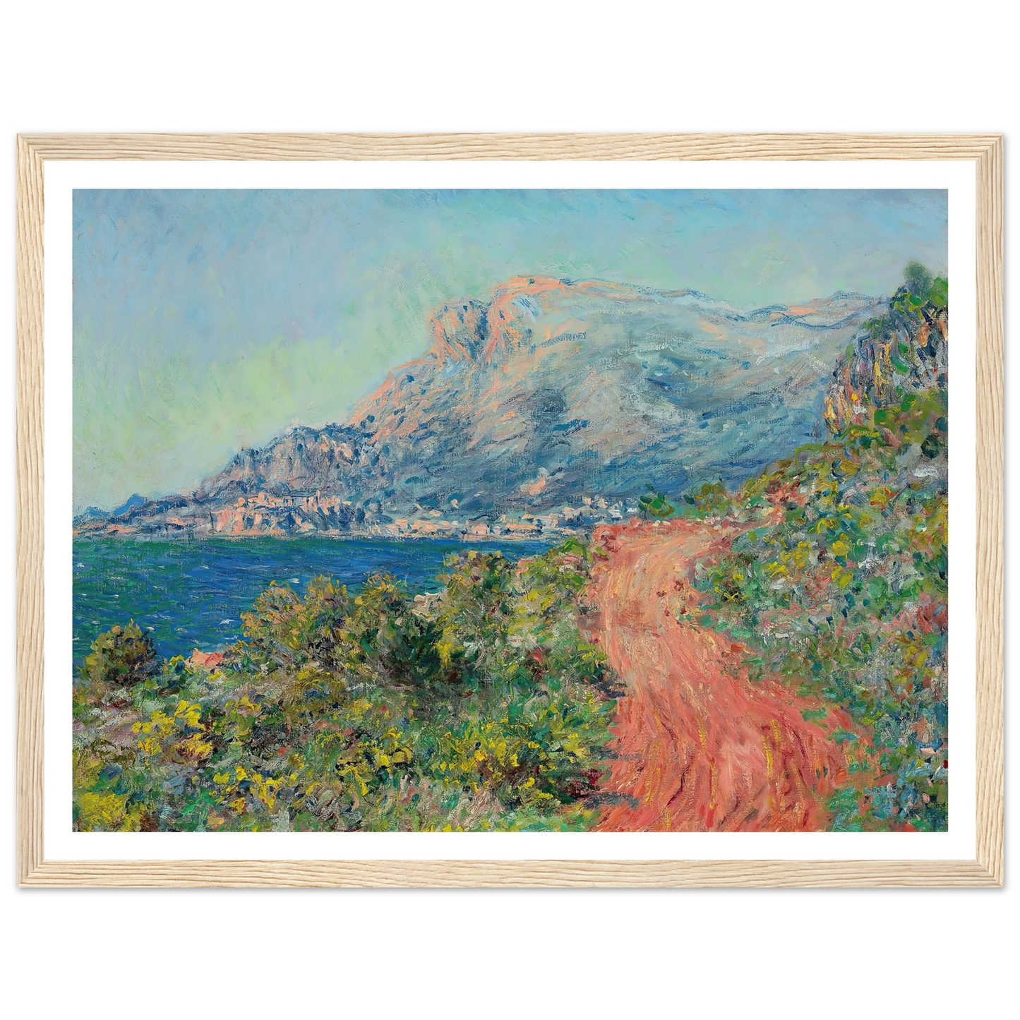 La route rouge près de Menton (1884) Art Print | Claude Monet-Quipham Collections