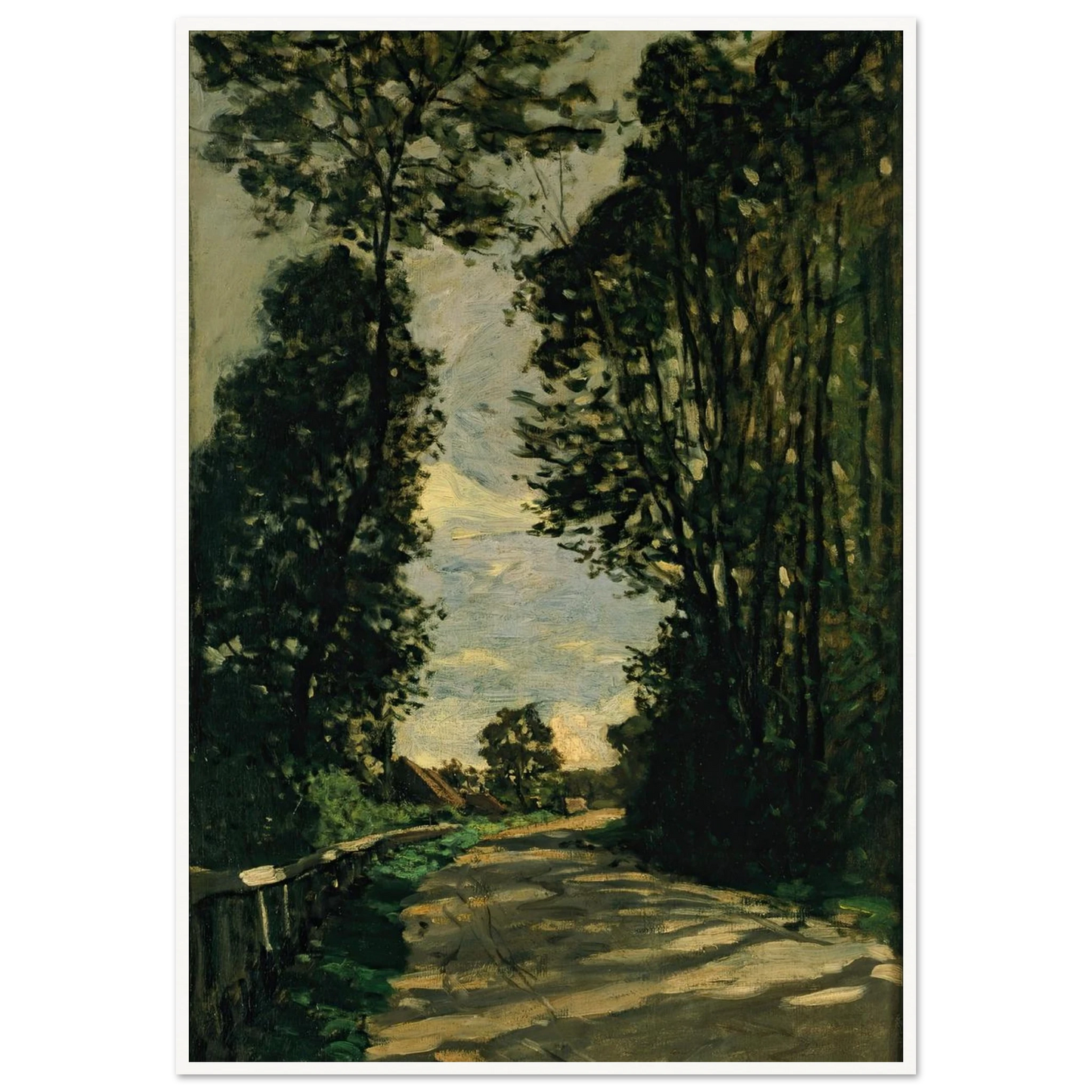 Walk (Road of the Farm Saint-Siméon) (1864) Art Print | Claude Monet-Quipham Collections