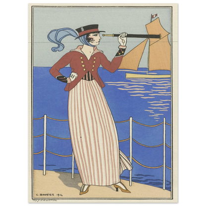 Costume de Yacht (1914) Art Print | George Barbier-Quipham Collections