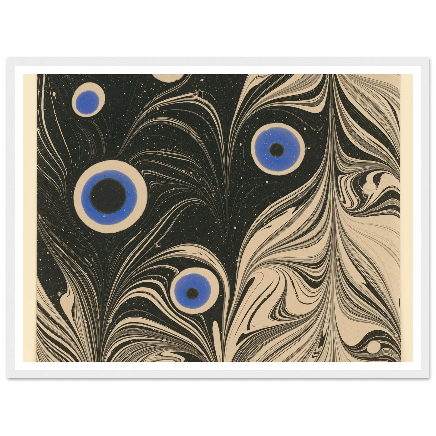 Marmorpapier (Pfauenfederornament) (1903 - 1907) Art Print | Josef Hoffmann-Quipham Collections