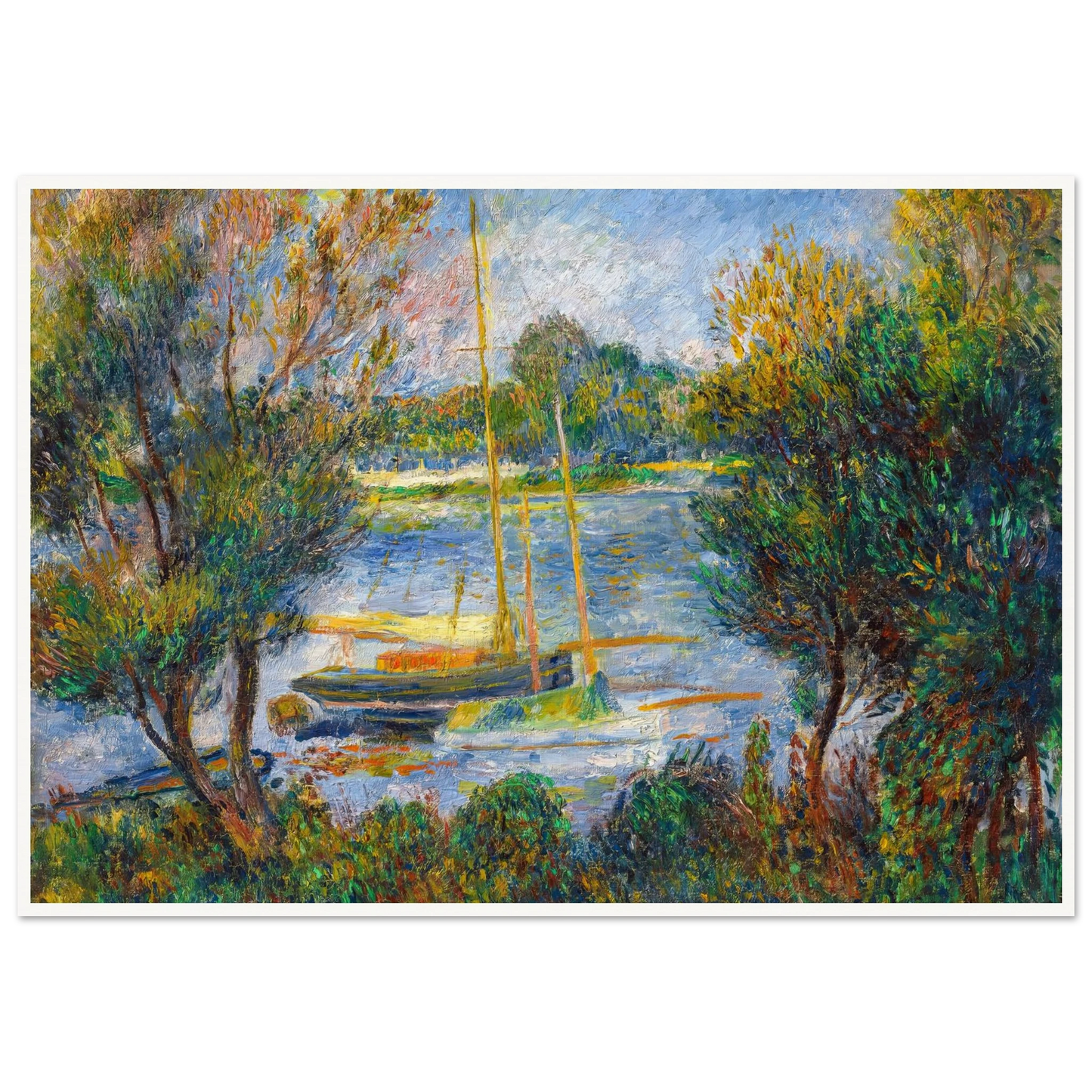 La Seine à Argenteuil (1888) Art Print | Pierre Auguste Renoir-Quipham Collections