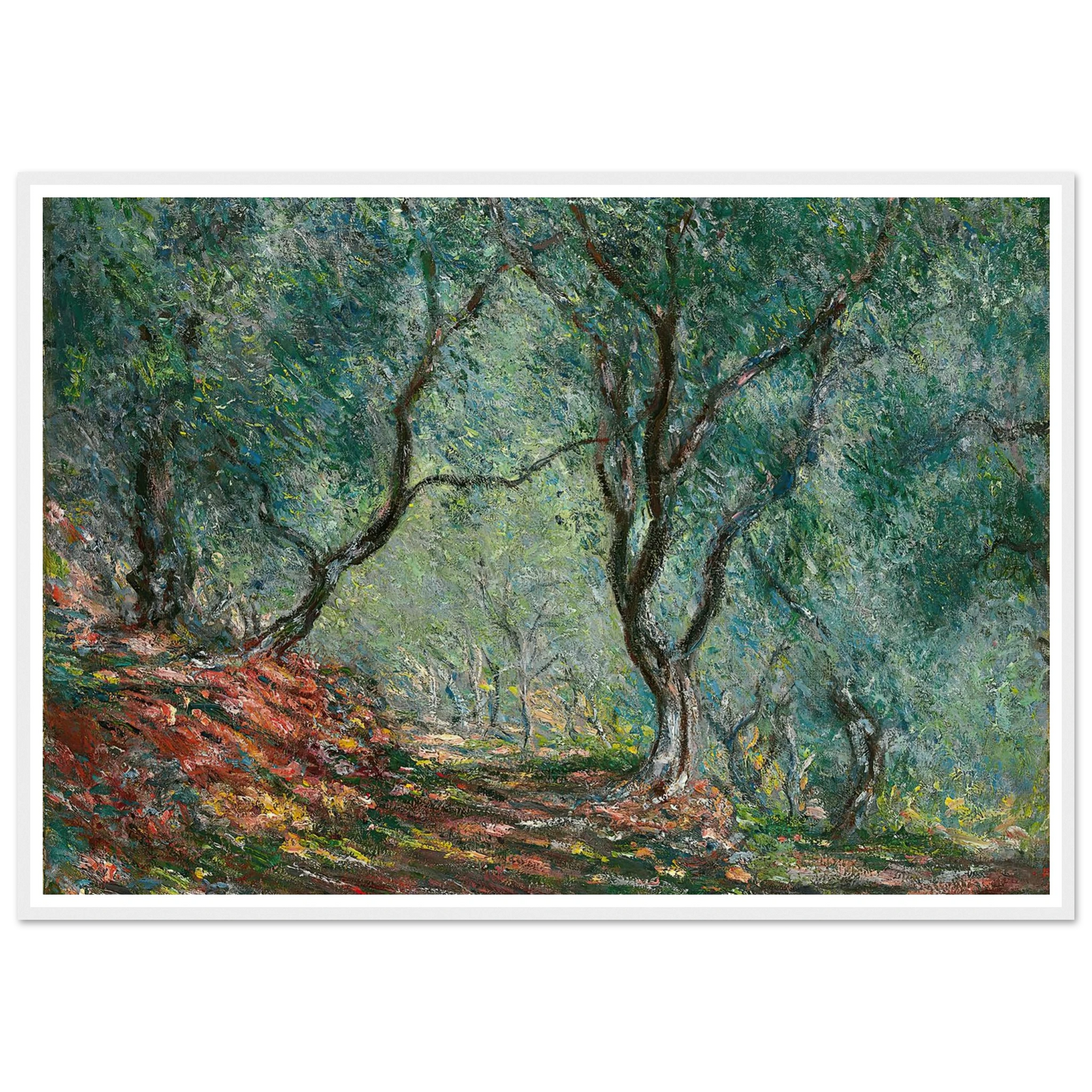 Bois d’oliviers au jardin Moreno (1884) Art Print | Claude Monet-Quipham Collections