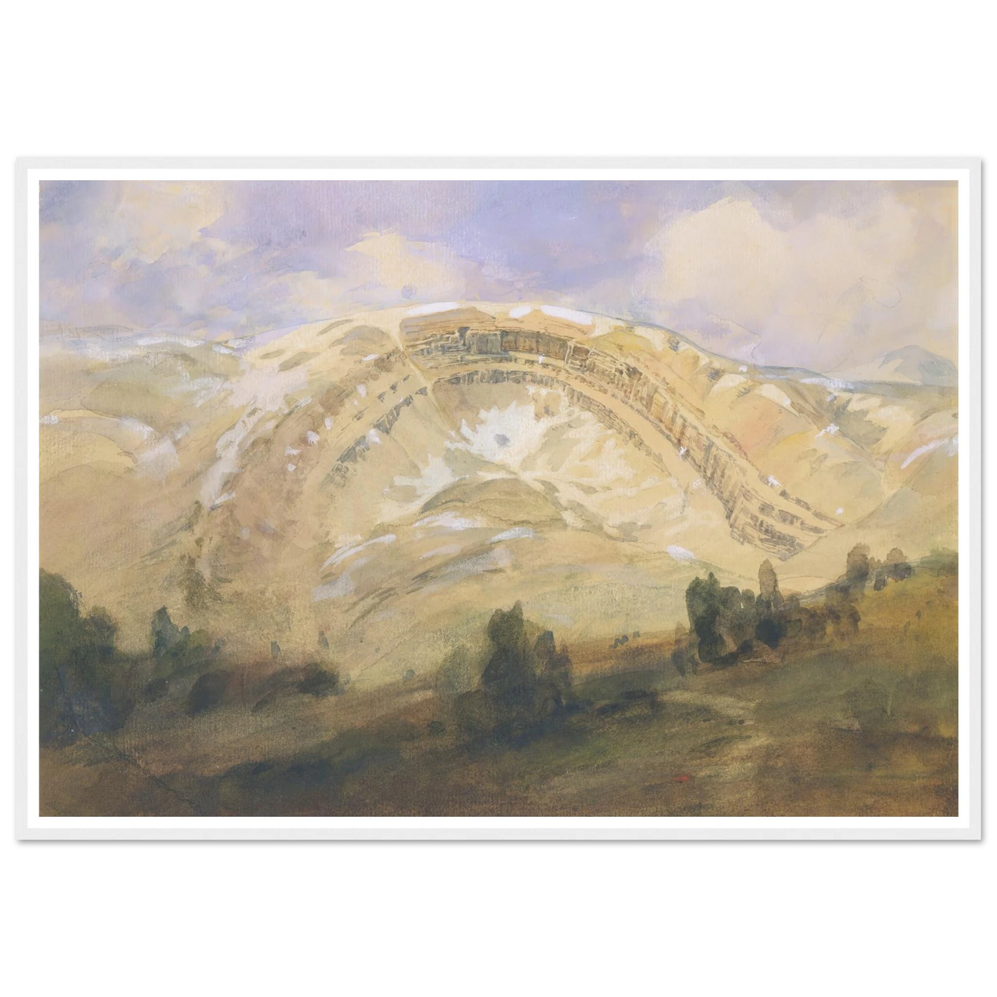 Folded Strata, A Great Geological Arch, Colorado (1874) Art Print | William Henry Holmes-Quipham Collections