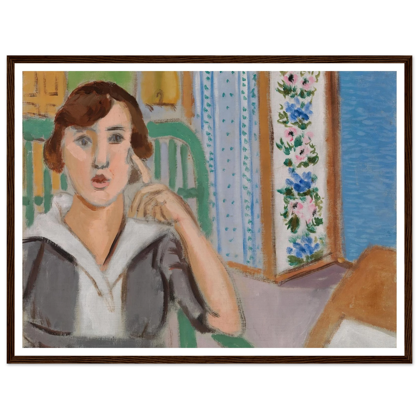 Woman and Screen (La Femme au paravent) (1919) Art Print | Henri Matisse-Quipham Collections