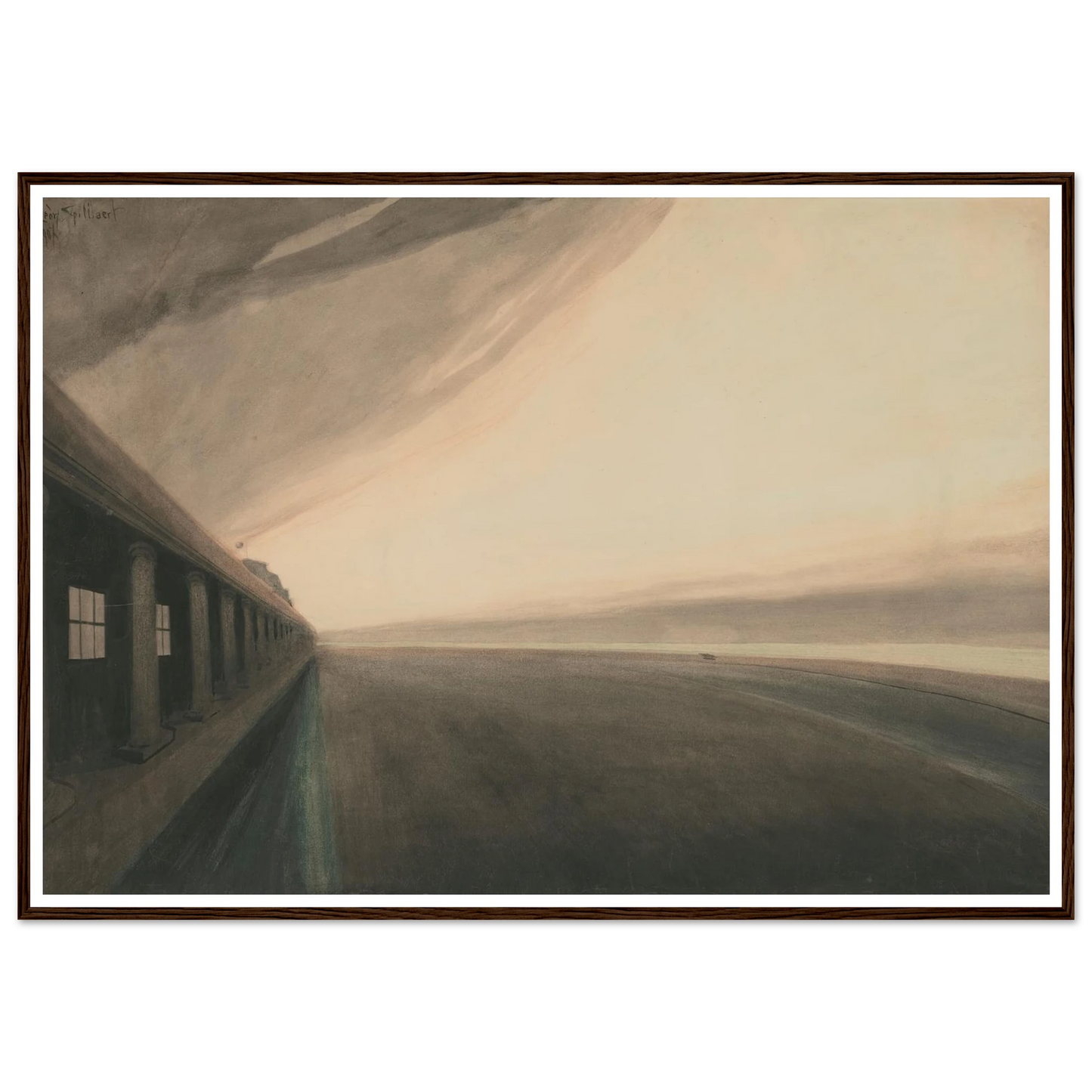 Galeries royales d’Ostende et plage, après l’orage (1907) Art Print | Leon Spilliaert-Quipham Collections