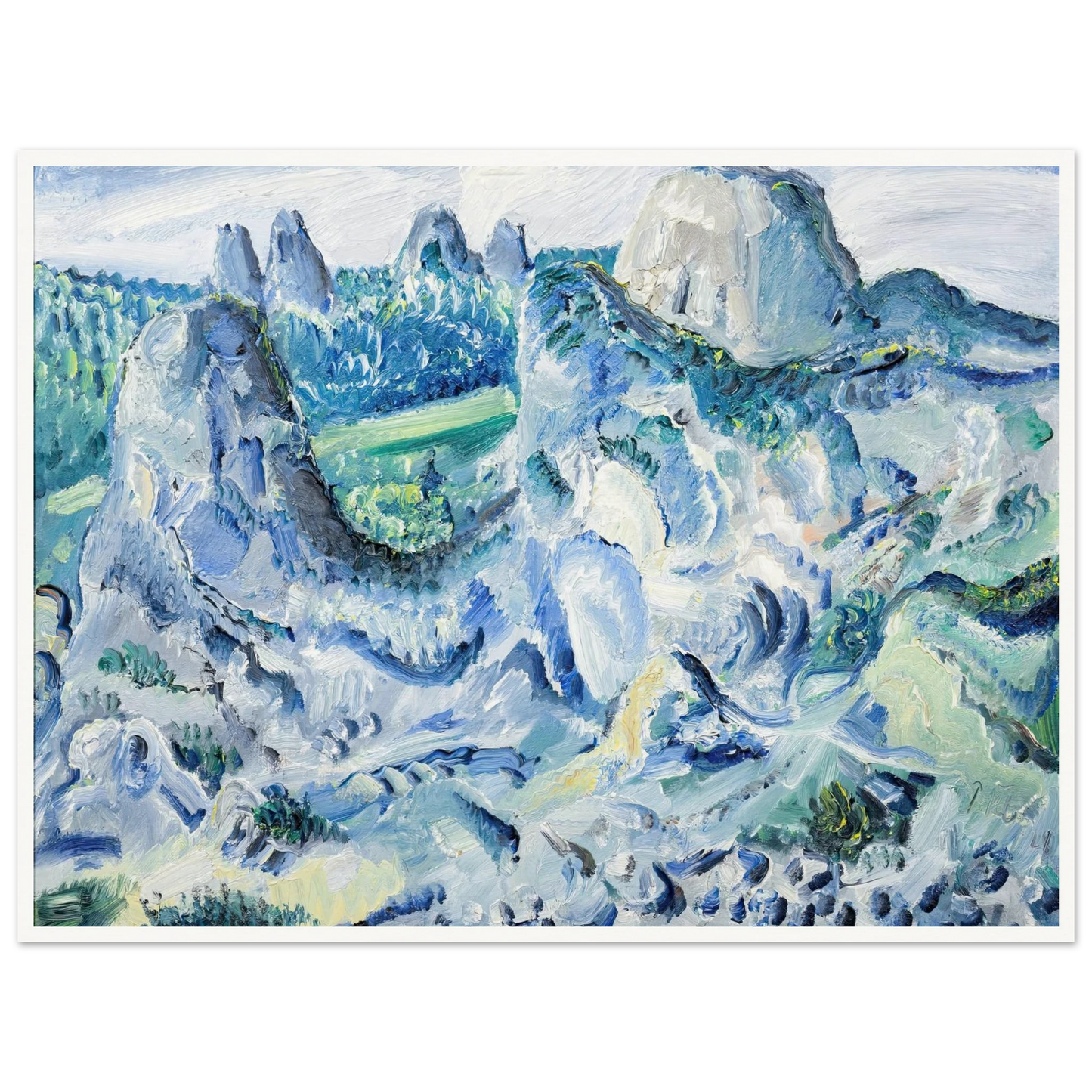 Landschaft mit Felsen – Felsen bei Blaubeuren (1928) Art Print | Paul Kleinschmidt-Quipham Collections