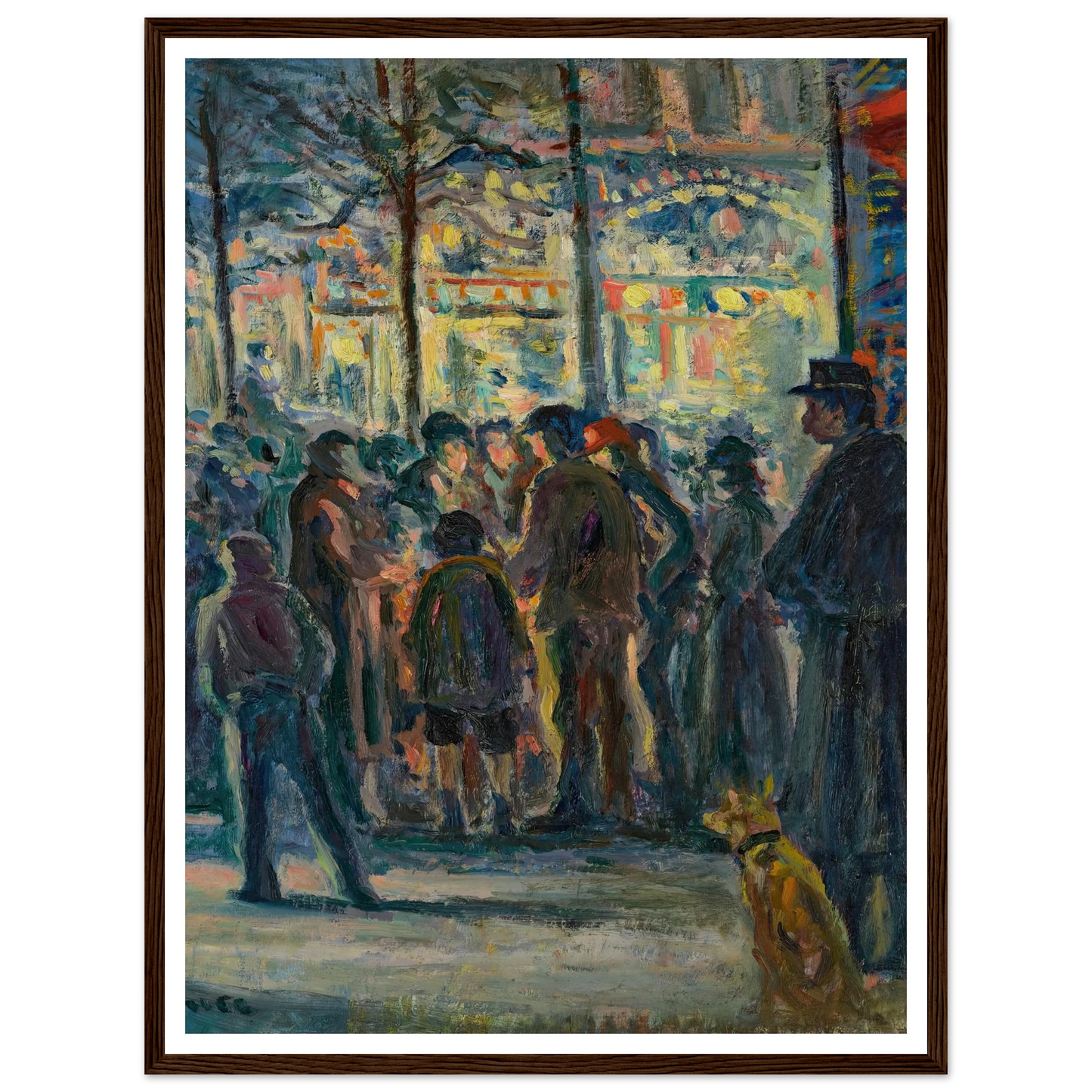 Scène de rue en hiver (circa 1915) Art Print | Maximilien Luce-Quipham Collections