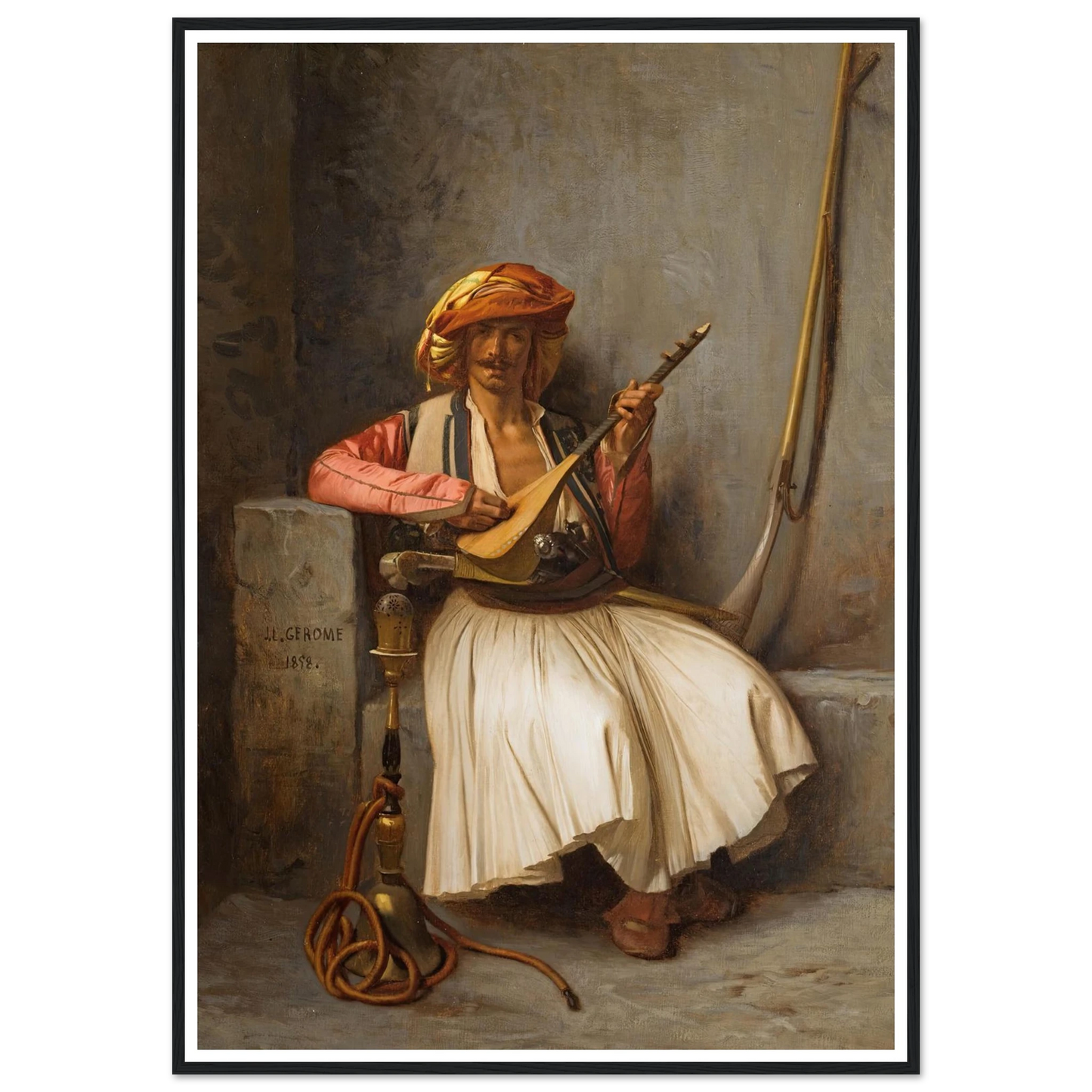 The Lute Player (1858) Art Print | Jean Leon Gerome-Quipham Collections