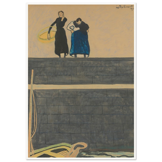 Vissersvrouwen op de kaai (1910) Art Print | Leon Spilliaert-Quipham Collections
