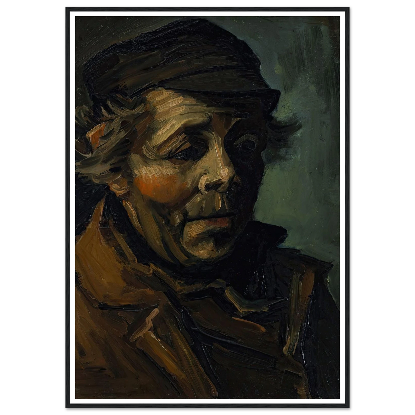 Head Of A Peasant (1884) Art Print | Vincent van Gogh-Quipham Collections