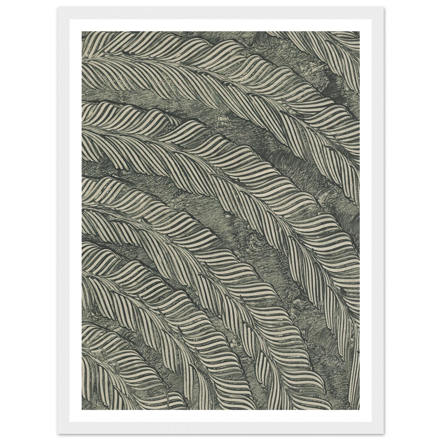 Kleisterpapier mit Verdrängungsdekor (Federn) (1890) Art Print | Anker Kyster-Quipham Collections