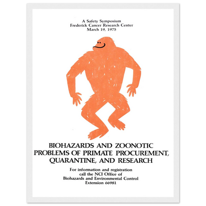 Biohazards and zoonotic problems of primate procurement, quarantine, and research (1975) Art Print | National Institutes of Health-Quipham Collections