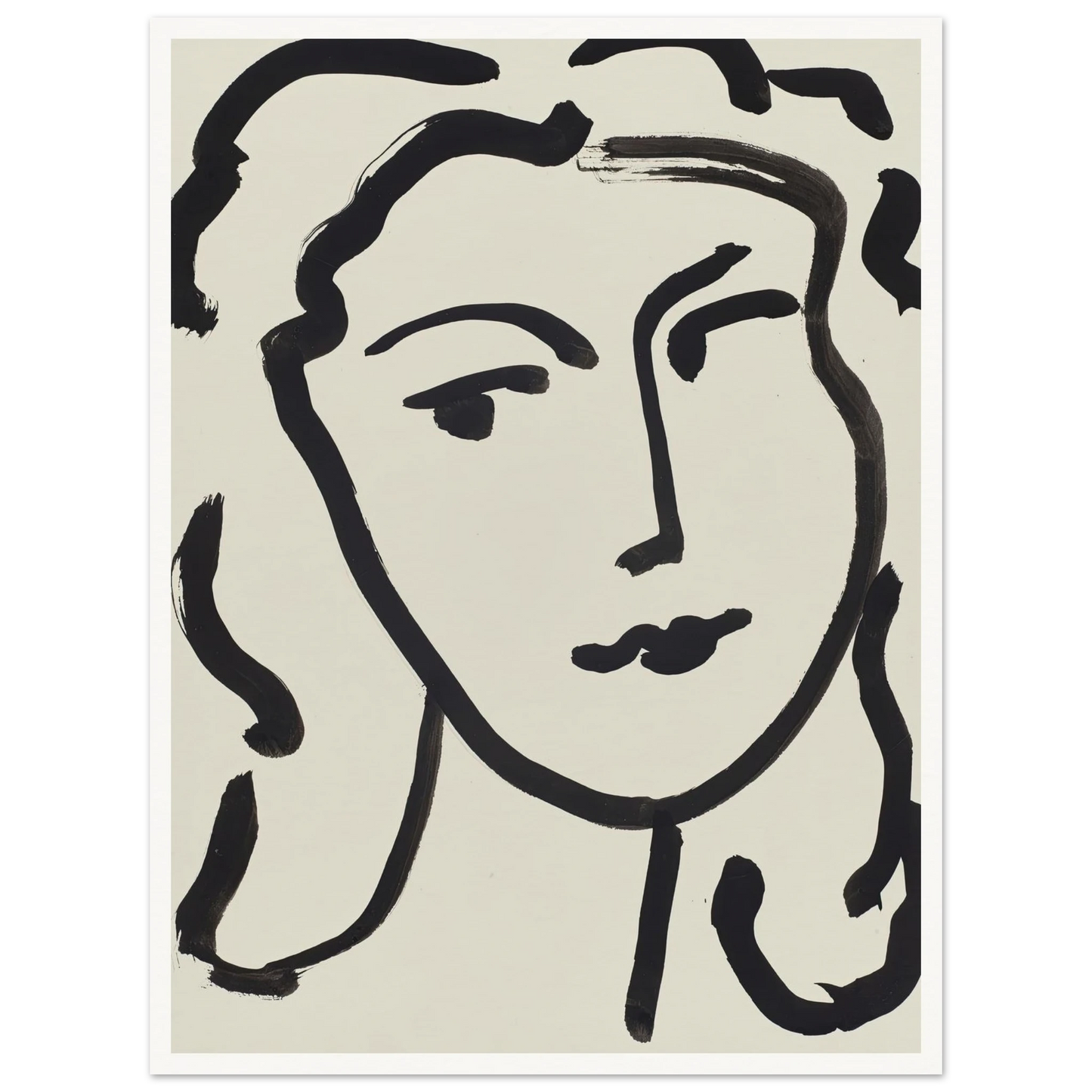 Visage de femme (1948) Art Print | Henri Matisse-Quipham Collections