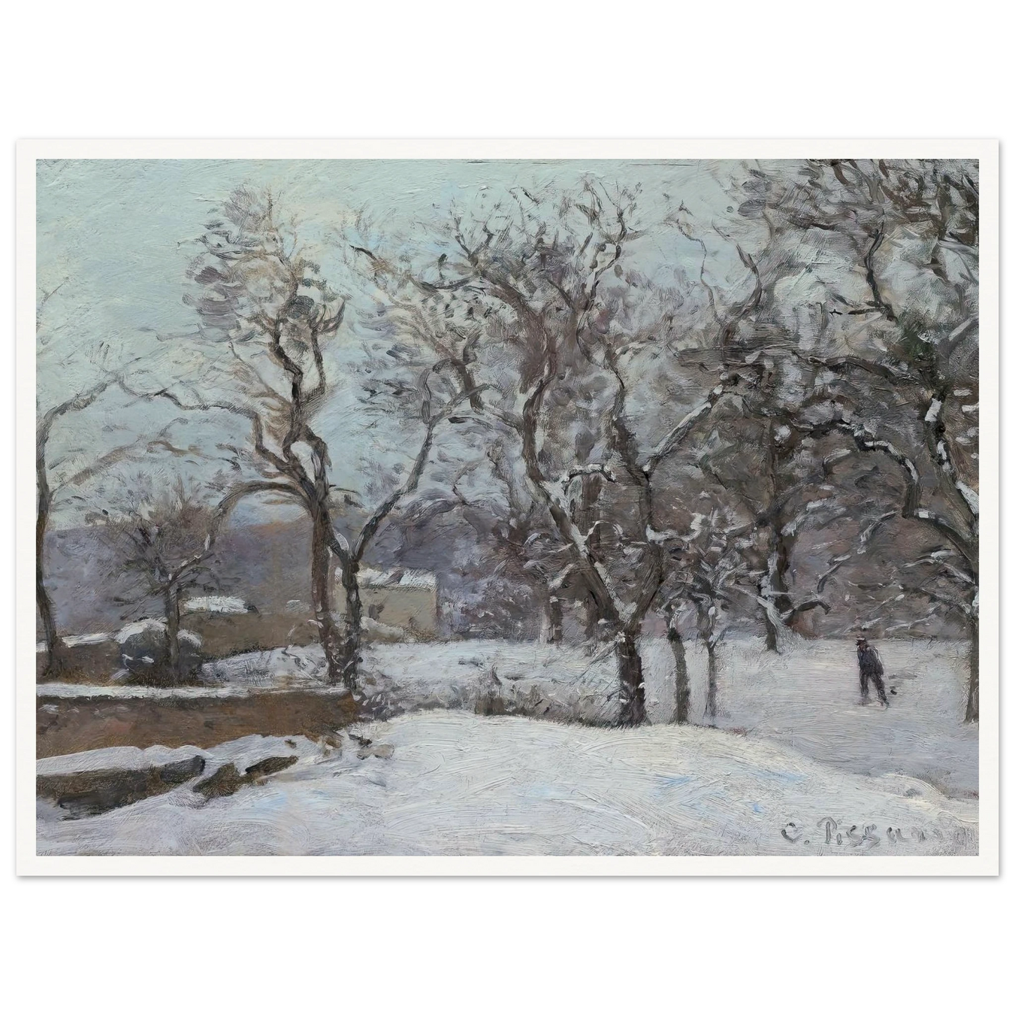 Snow at Louveciennes (c. 1870) Art Print | Camille Pissarro-Quipham Collections