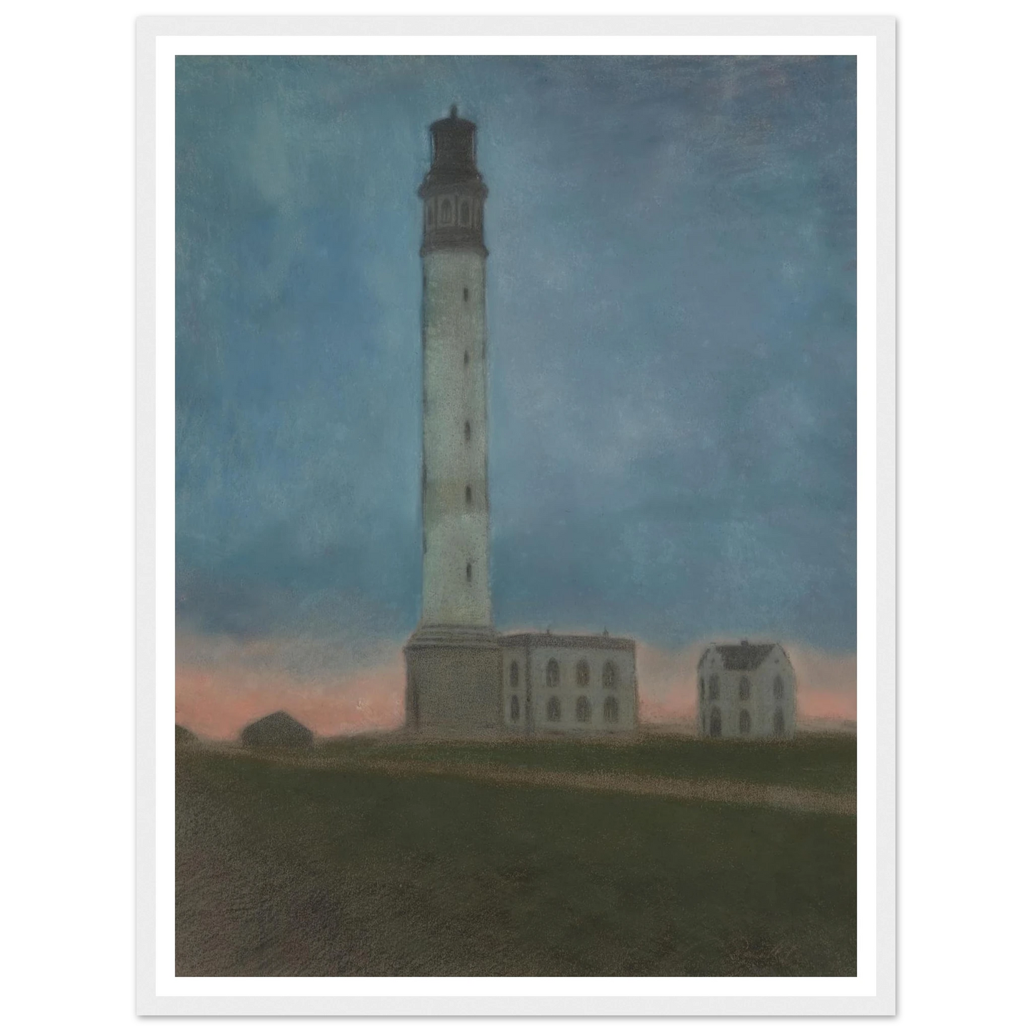 De vuurtoren van Oostende bij zonsopgang (1909) Art Print | Leon Spilliaert-Quipham Collections