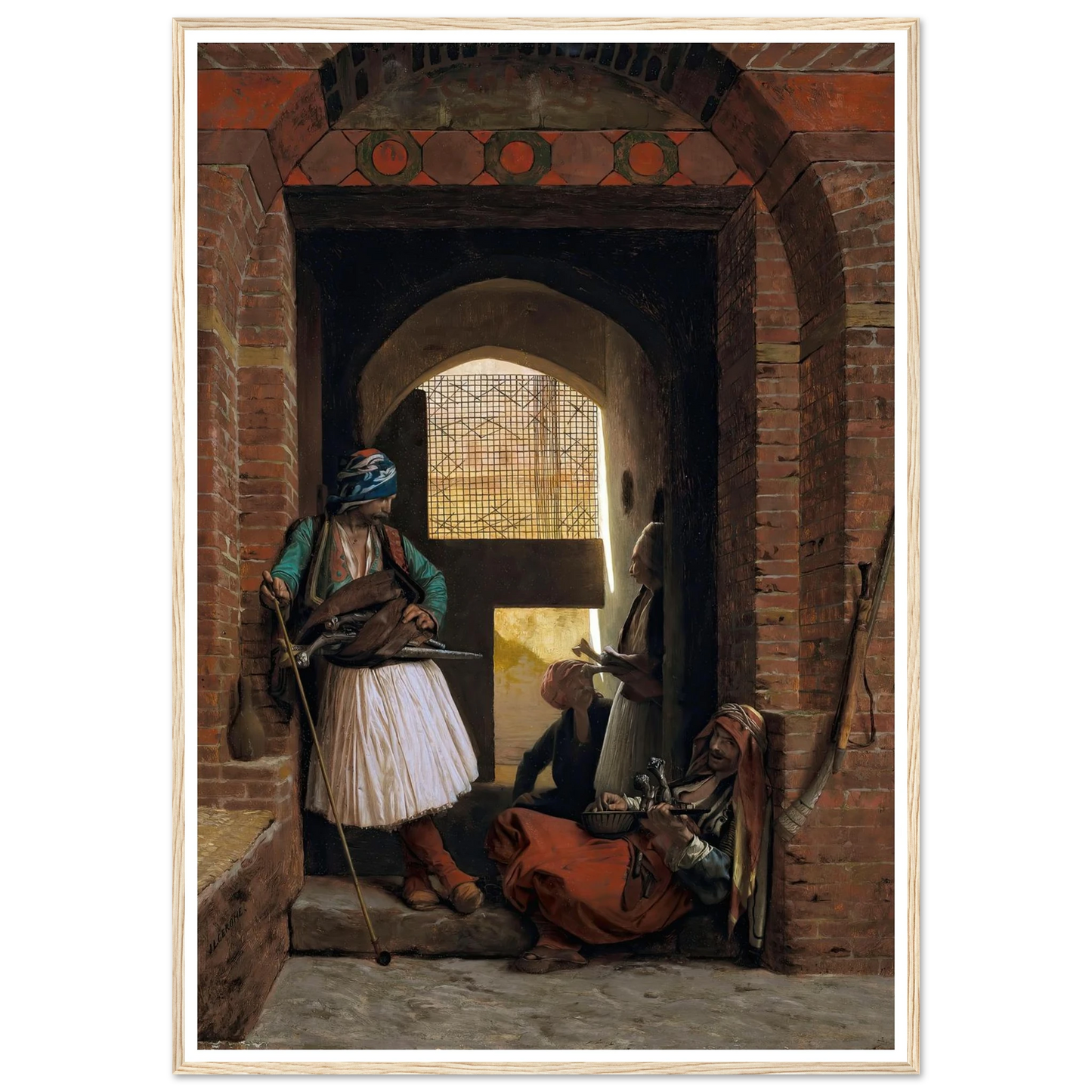 Corps de garde d’arnautes au Caire (1861.) Art Print | Jean Leon Gerome-Quipham Collections