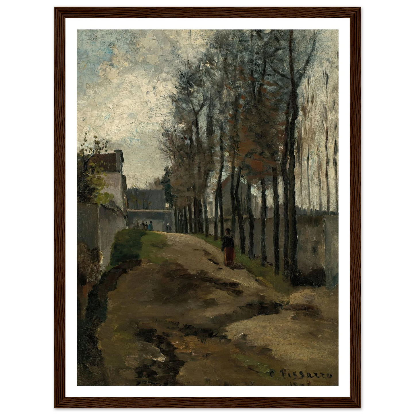 Le Chemin, paysage hivernal (1862) Art Print | Camille Pissarro-Quipham Collections